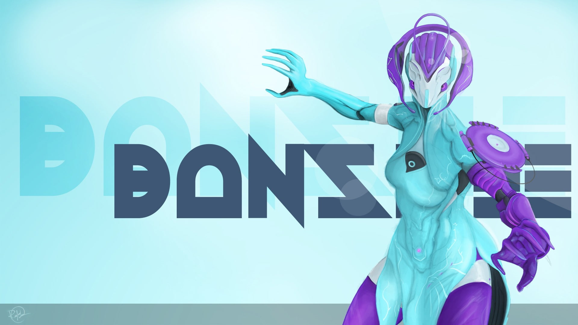 purple, Warframe, standing, studio shot, Banshee (Warframe), futuristic, human representation, art and craft, adult, communication, digital composite, video games, HD Wallpaper