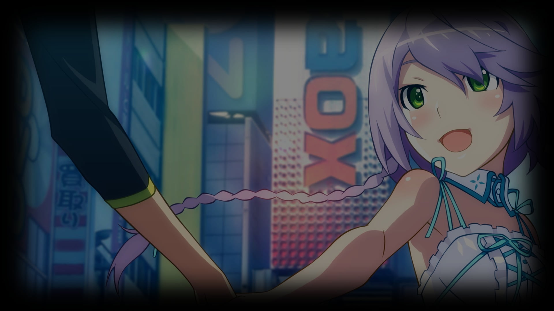 1080P, portrait, focus on foreground, anime, one person, building exterior, Shizuku Tokikaze, outdoors, built structure, day, Akibas Trip, auto post production filter, HD Wallpaper