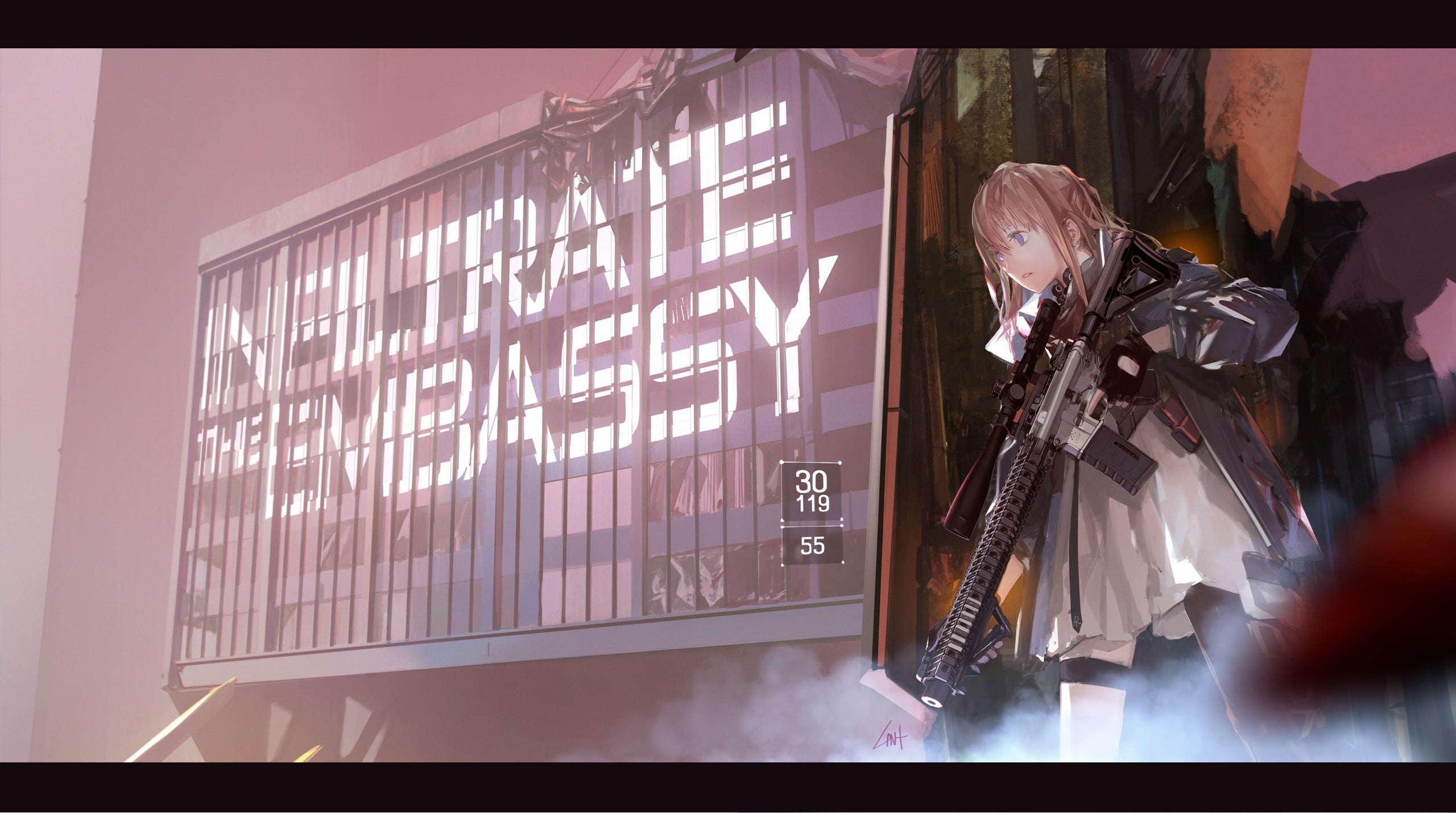 standing, transfer print, real people, technology, lifestyles, adult, anime girls, one person, window, screen, 2K, indoors, connection, hairstyle, communication, HD Wallpaper