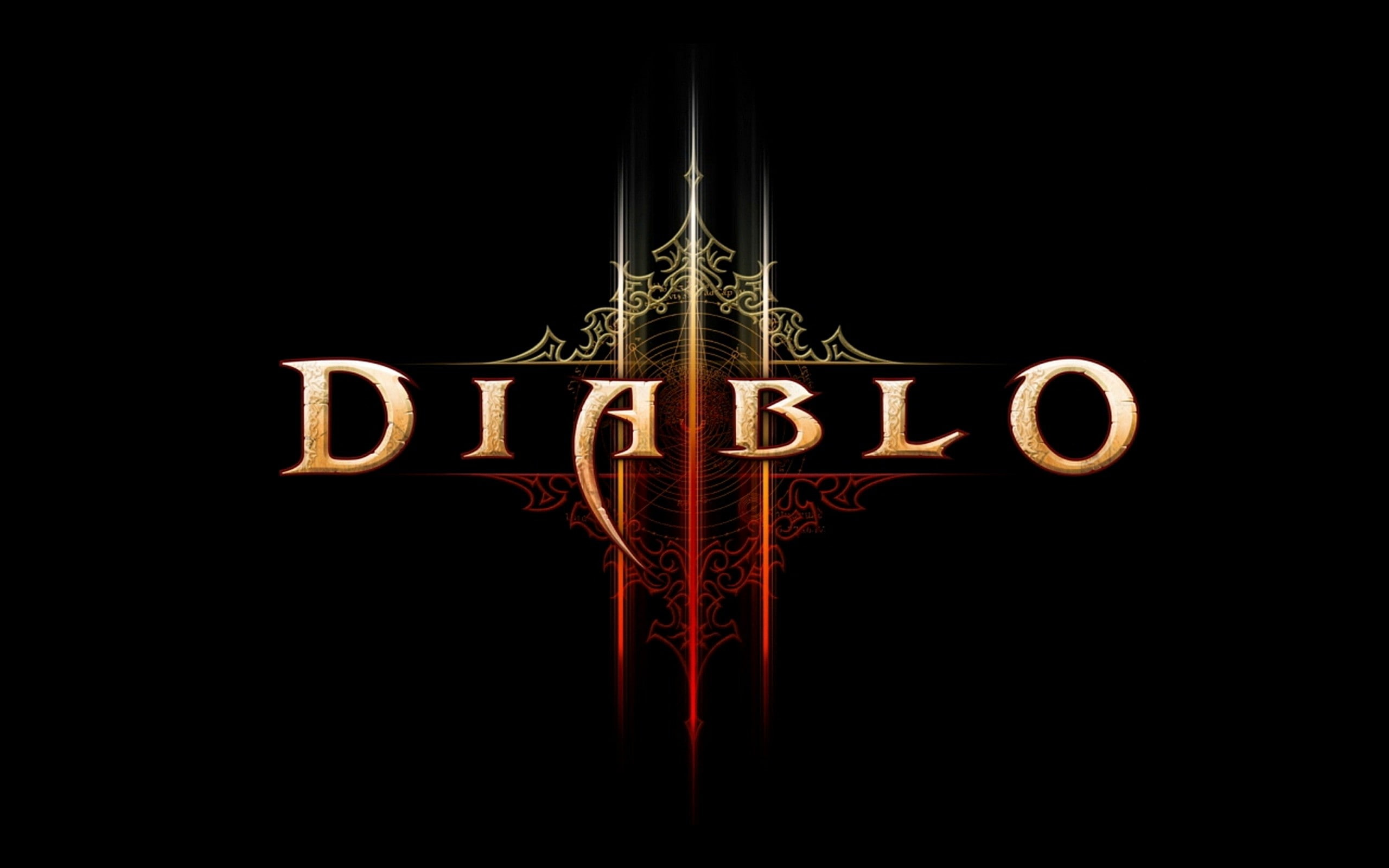 Text, illuminated, orthographic symbol, star shape, 2K, celebration, Name, night, no people, indoors, copy space, black color, holiday, sign, Diablo 3, HD Wallpaper