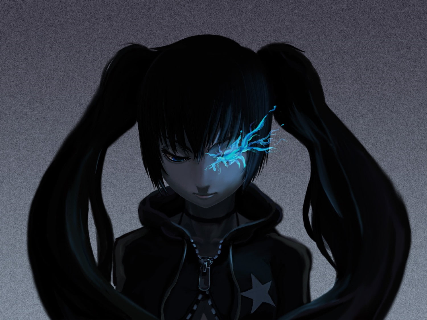 Kuroi Mato, anime girls, 720P, anime, Black Rock Shooter, HD Wallpaper