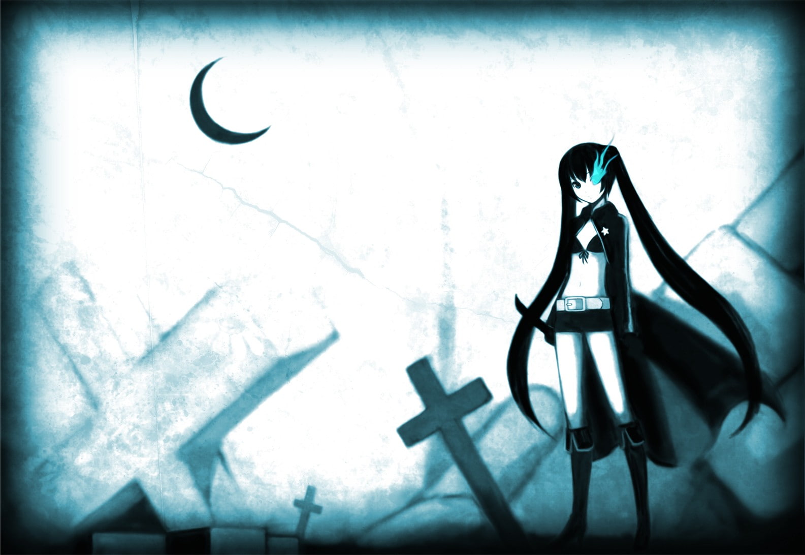 Kuroi Mato, Black Rock Shooter, anime, anime girls, 720P, HD Wallpaper