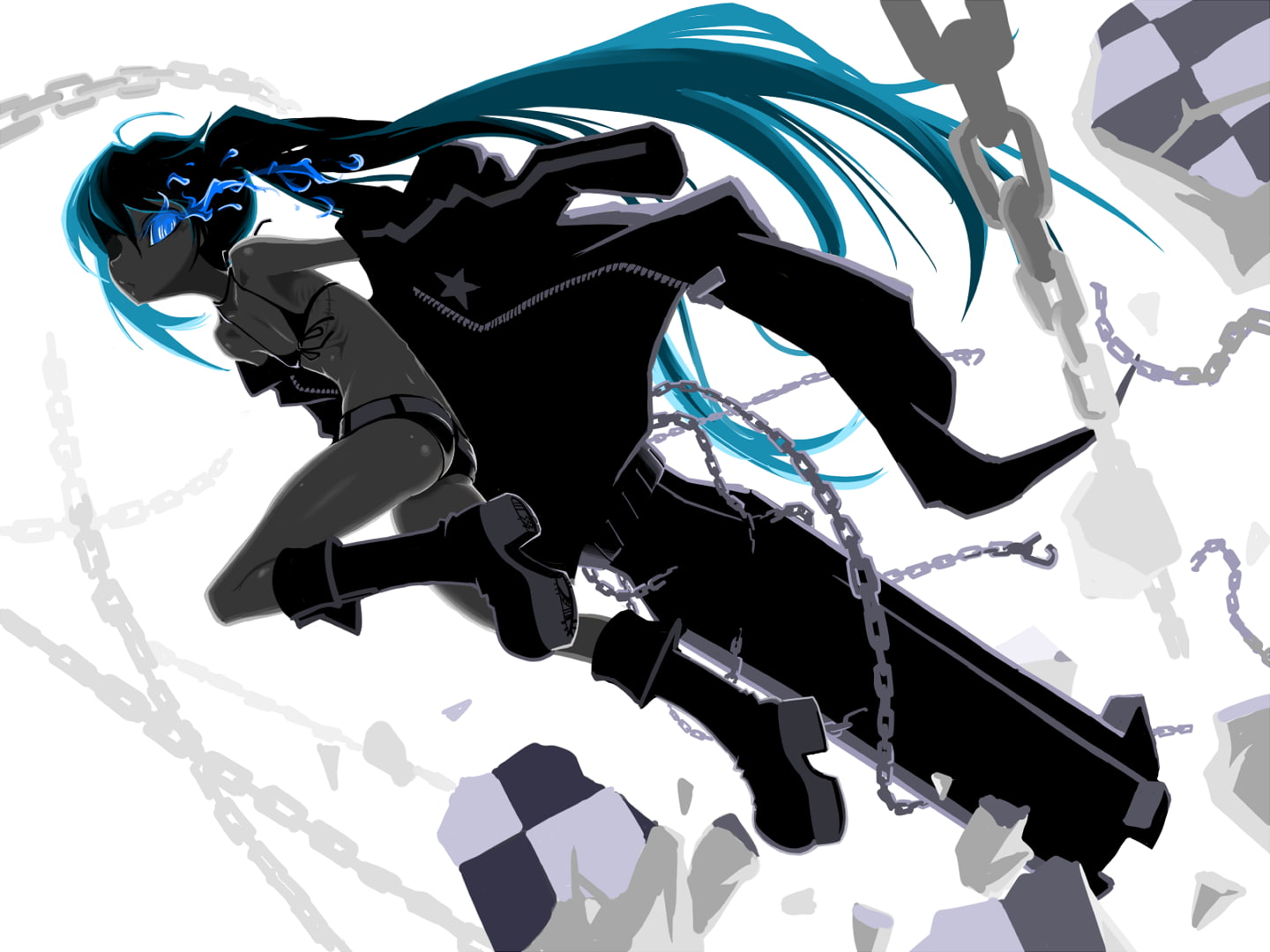 Black Rock Shooter, anime girls, 720P, Kuroi Mato, anime, HD Wallpaper