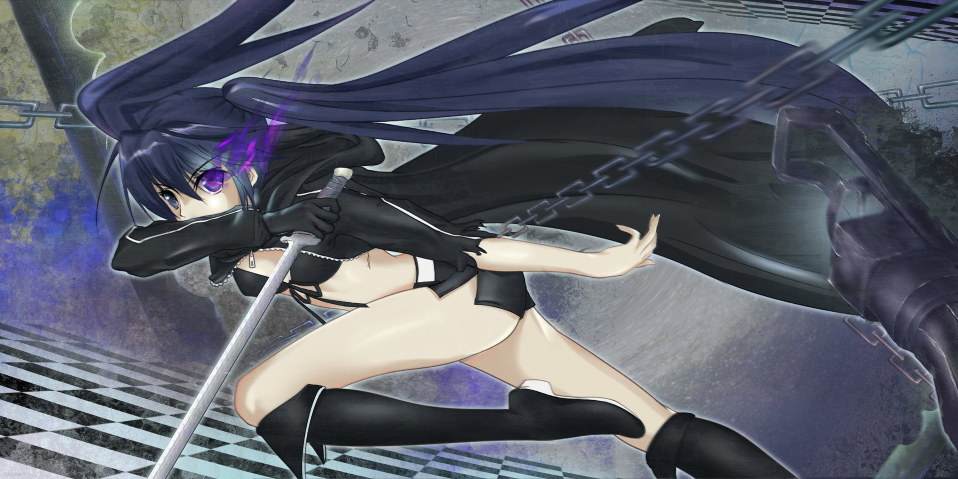 1080P, Anime, Black Rock Shooter, Insane Black Rock Shooter, HD Wallpaper