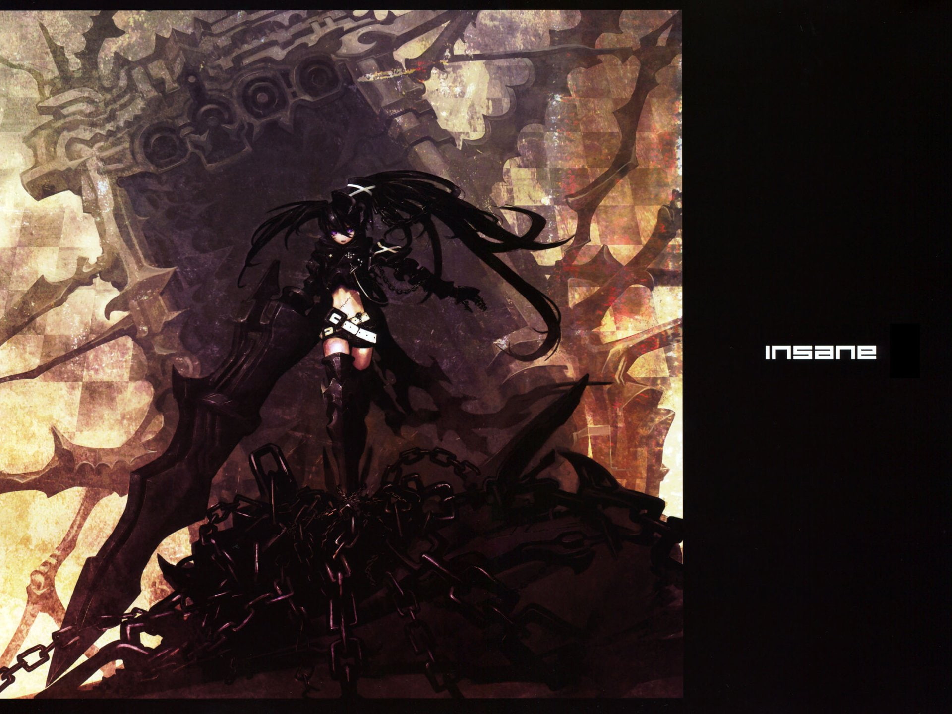 Insane Black Rock Shooter, 1080P, Black Rock Shooter, Anime, HD Wallpaper