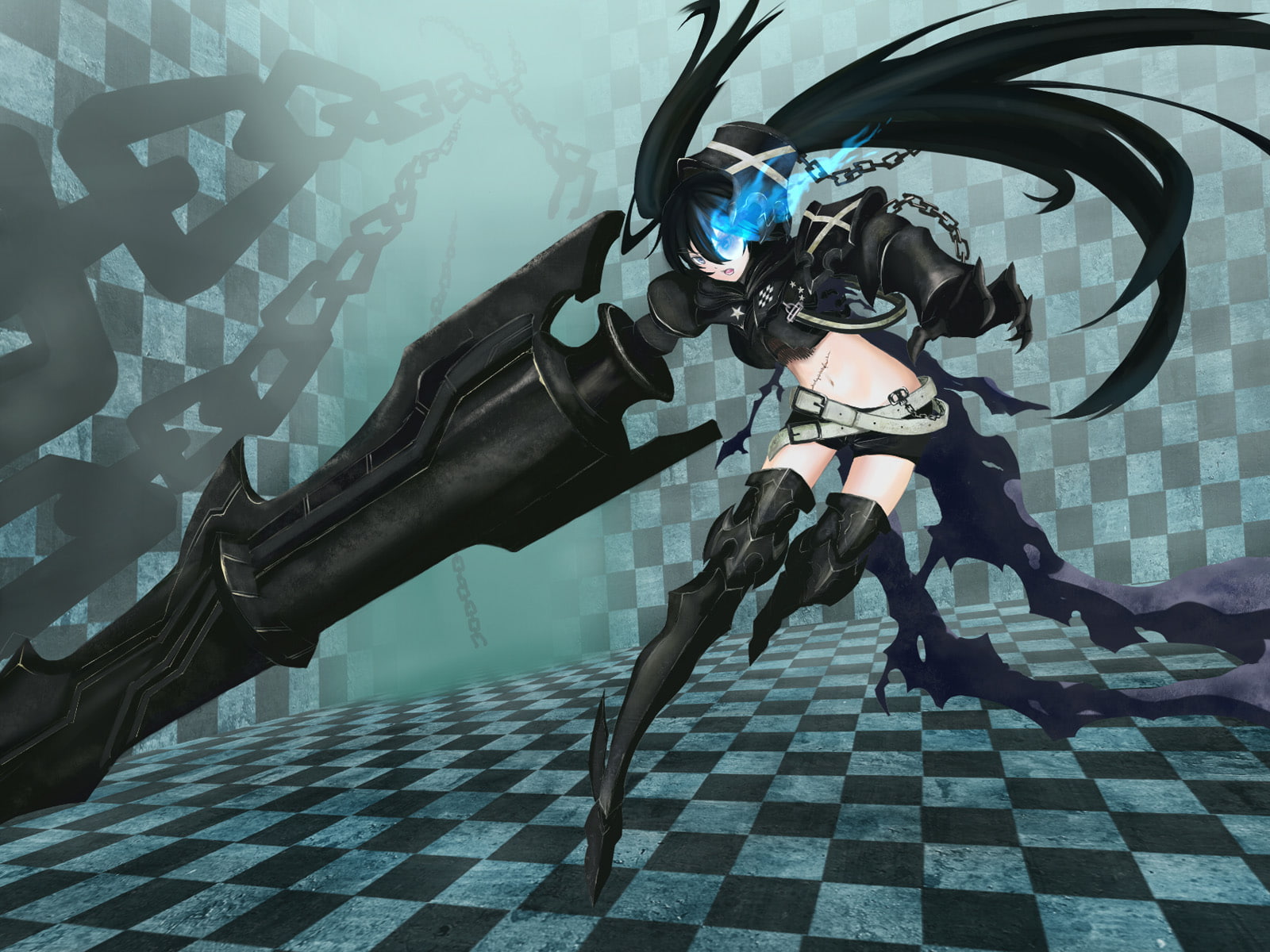 720P, Insane Black Rock Shooter, Black Rock Shooter, Anime, HD Wallpaper