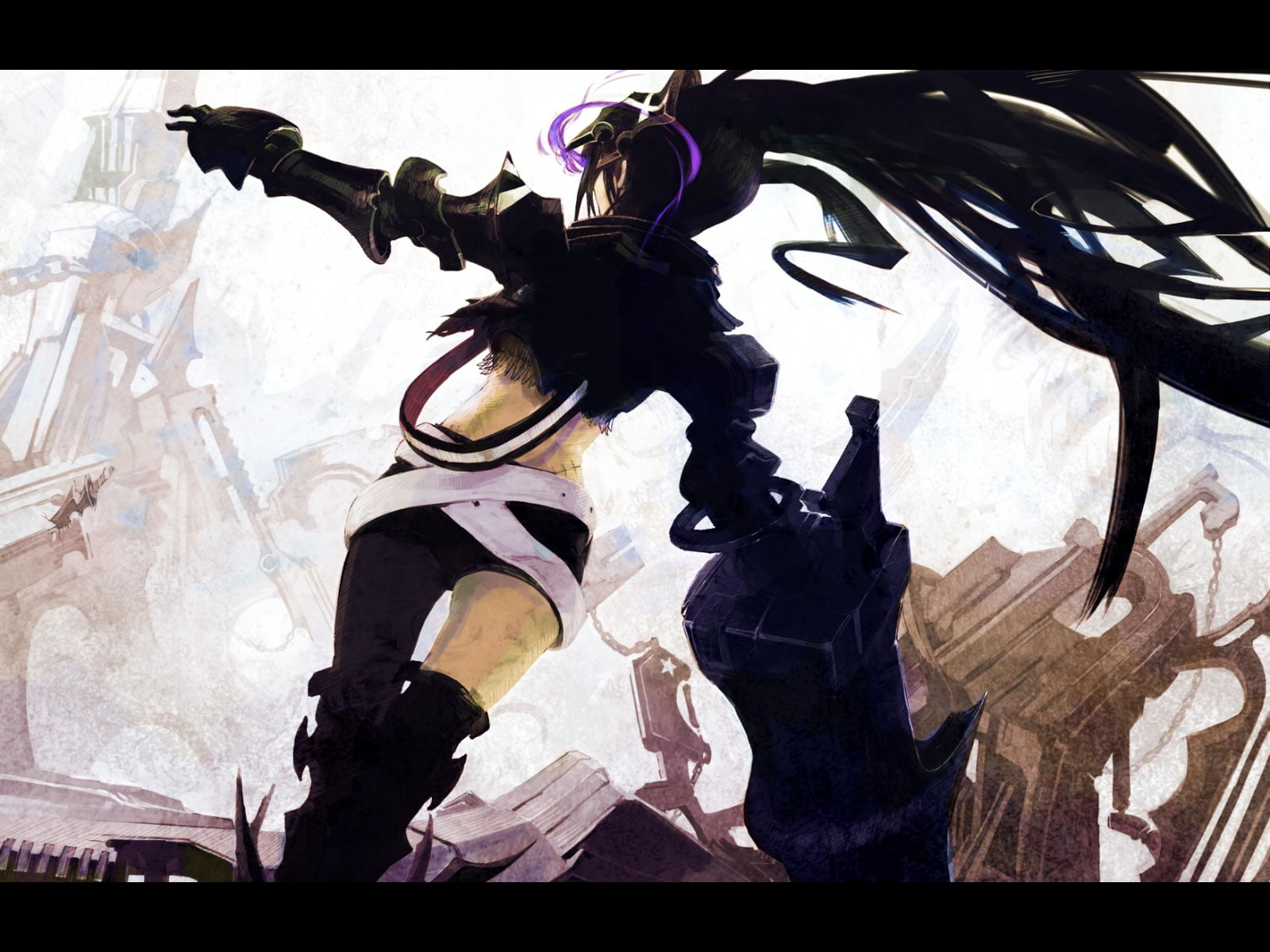 720P, Insane Black Rock Shooter, Anime, Black Rock Shooter, HD Wallpaper