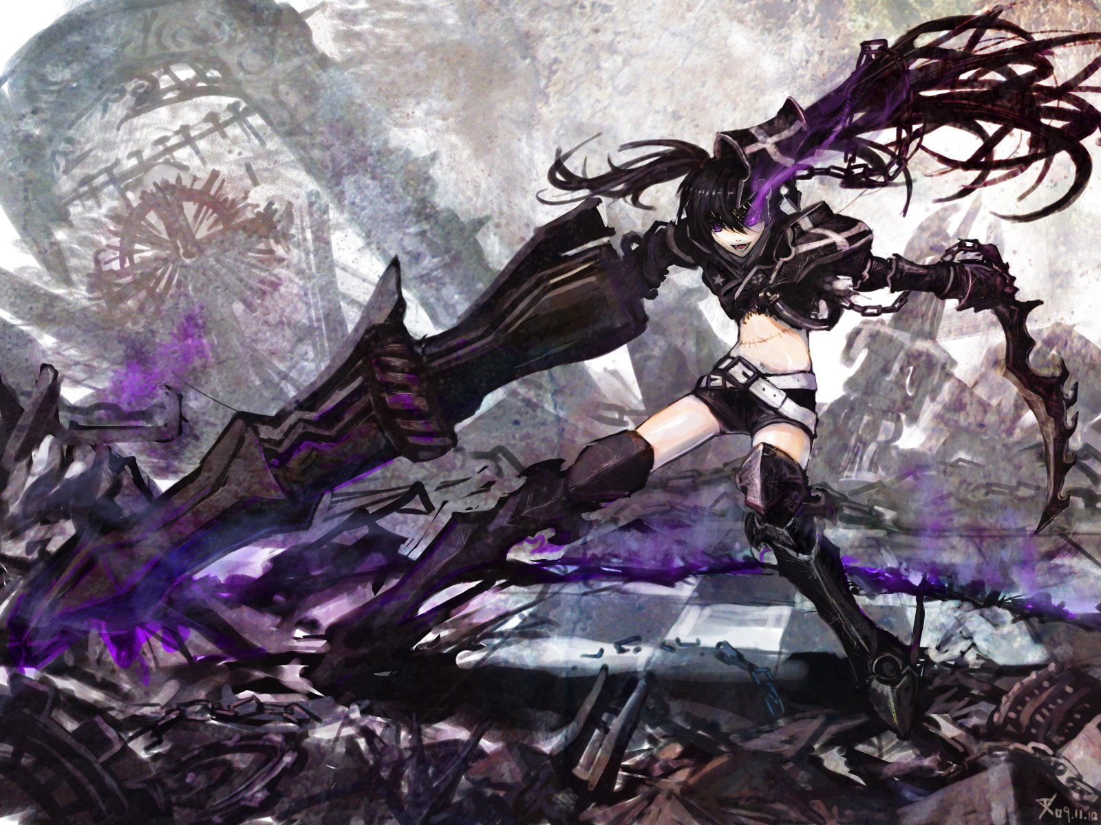 720P, Anime, Insane Black Rock Shooter, Black Rock Shooter, HD Wallpaper