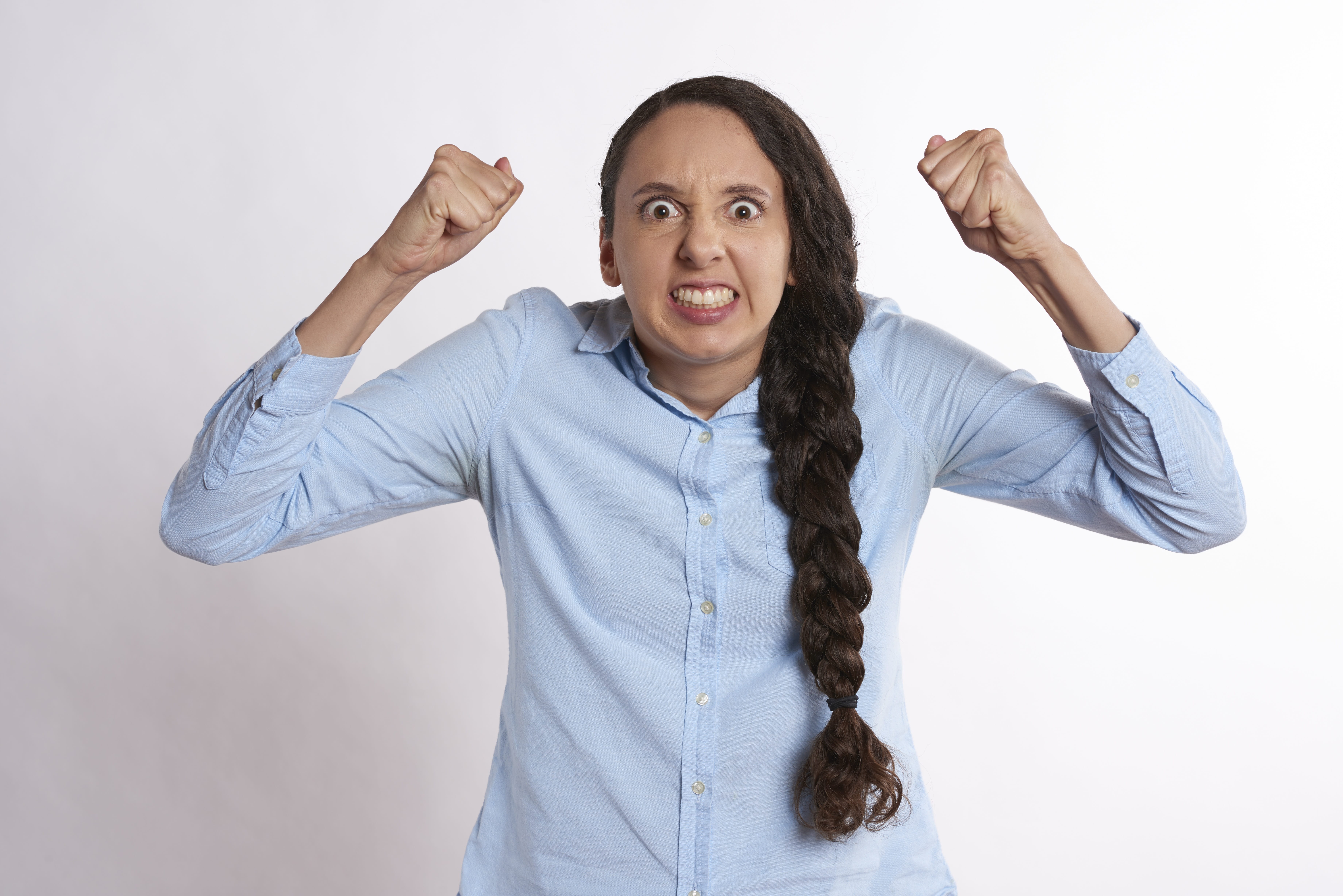anger, waist up, limb, crazy, 5K, adult, looking at camera, portrait, mad, scream, emotion, human body part, hairstyle, Woman, body part, indoors, Angry, HD Wallpaper