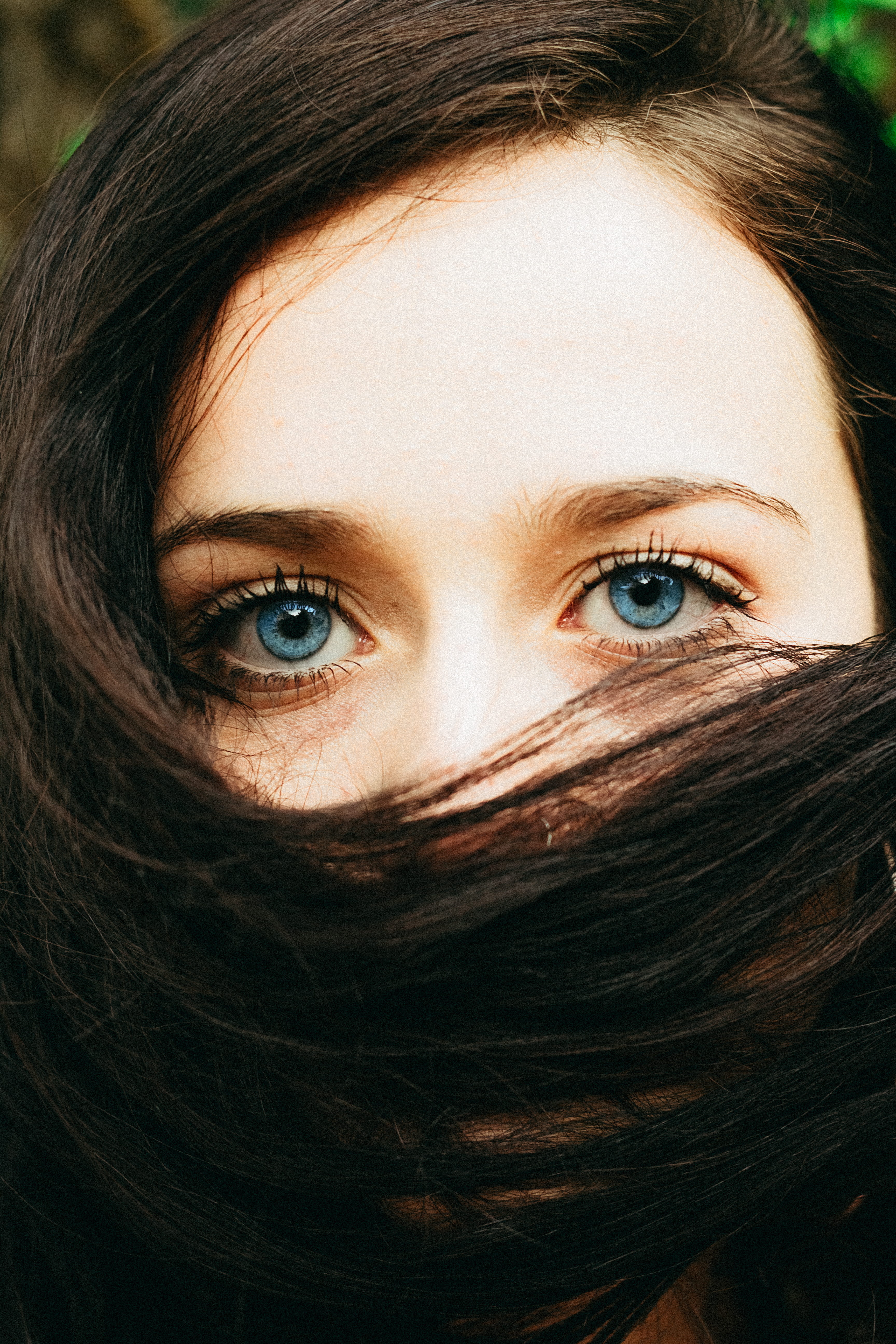 adult, hair, eyes, human face, beautiful woman, photography, women, real people, using, one person, scarf, photo, eyebrow, woman, close-up, human hair, Phone HD Wallpaper