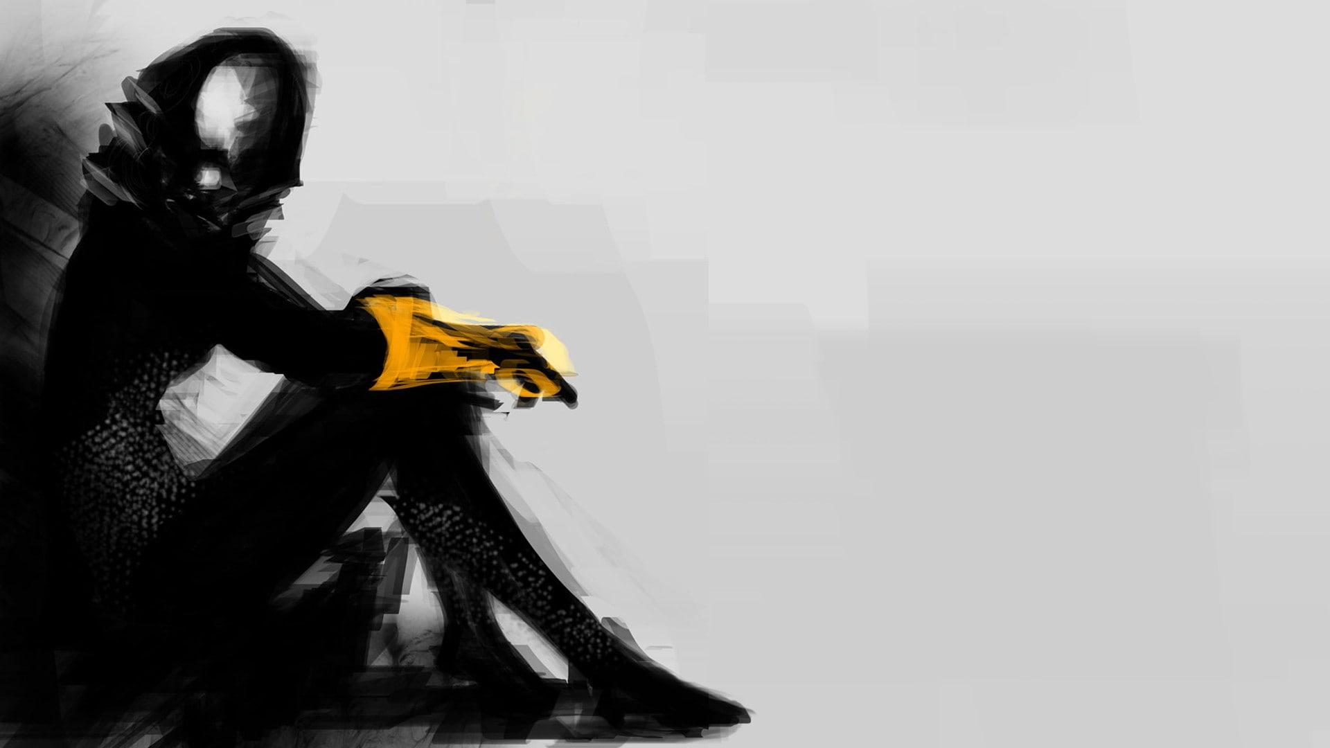 hd, 1080P, drawing, digital/artwork, grey, abstract, gray, HD Wallpaper