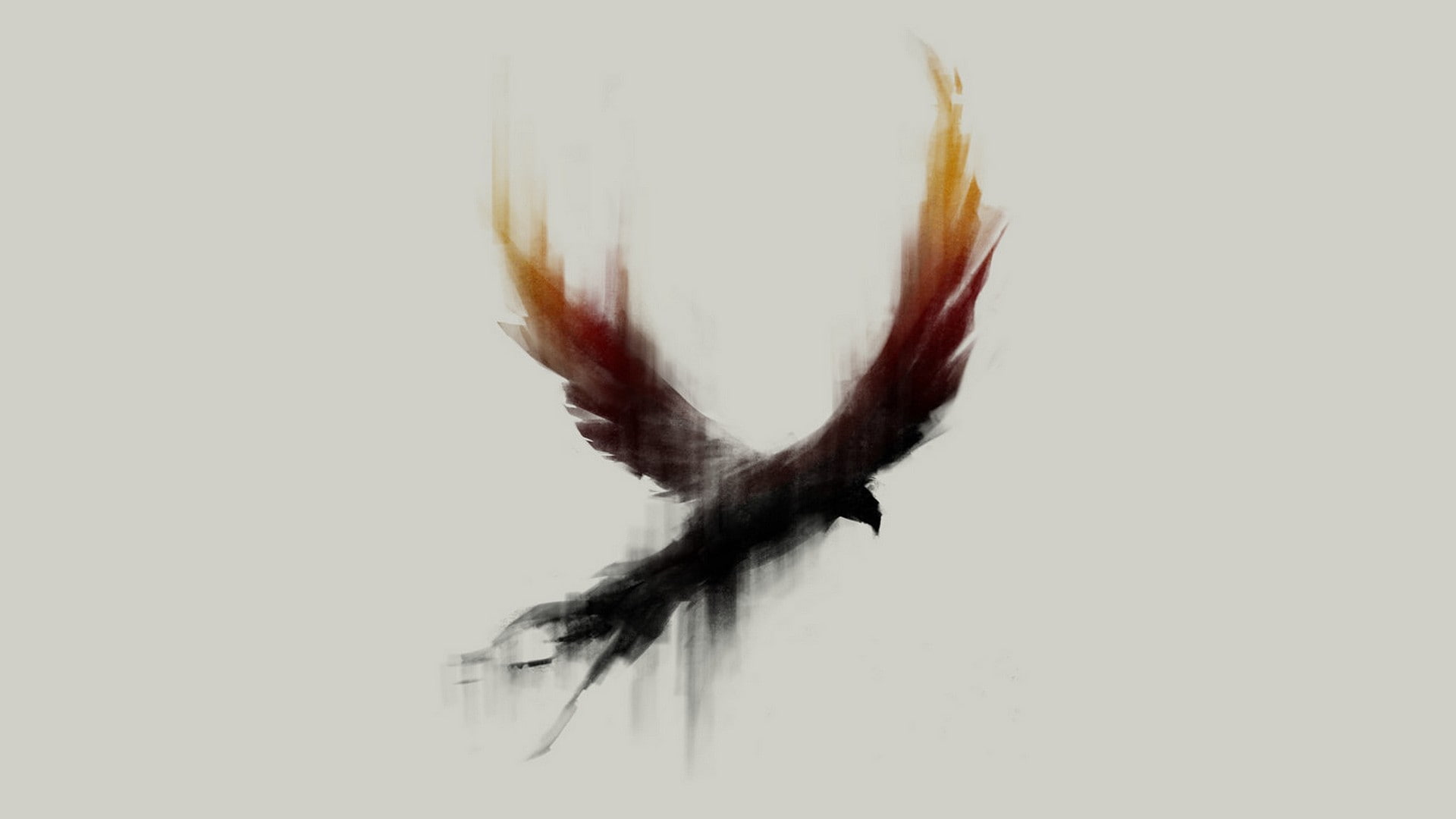 1080P, bird, grey, drawing, gray, digital/artwork, hd, HD Wallpaper
