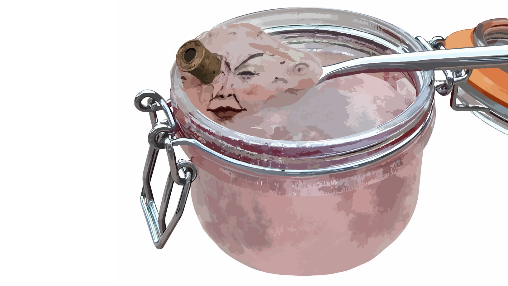 cup, Jam, 720P, Smashing Pumpkins, simple background, artwork, white background, WTF, HD Wallpaper