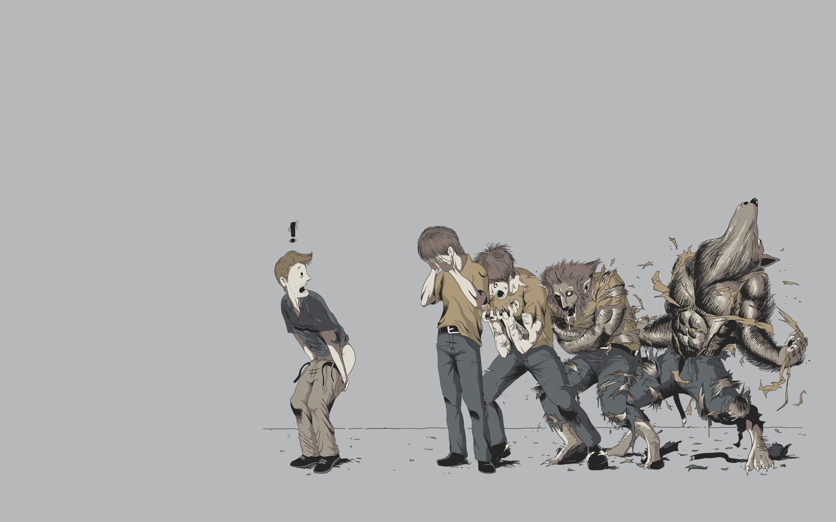 white background, full length, wtf, horse, Moon, domestic, people, men, indoors, gray, male likeness, cut out, representation, Full, Werewolf, 720P, copy space, HD Wallpaper