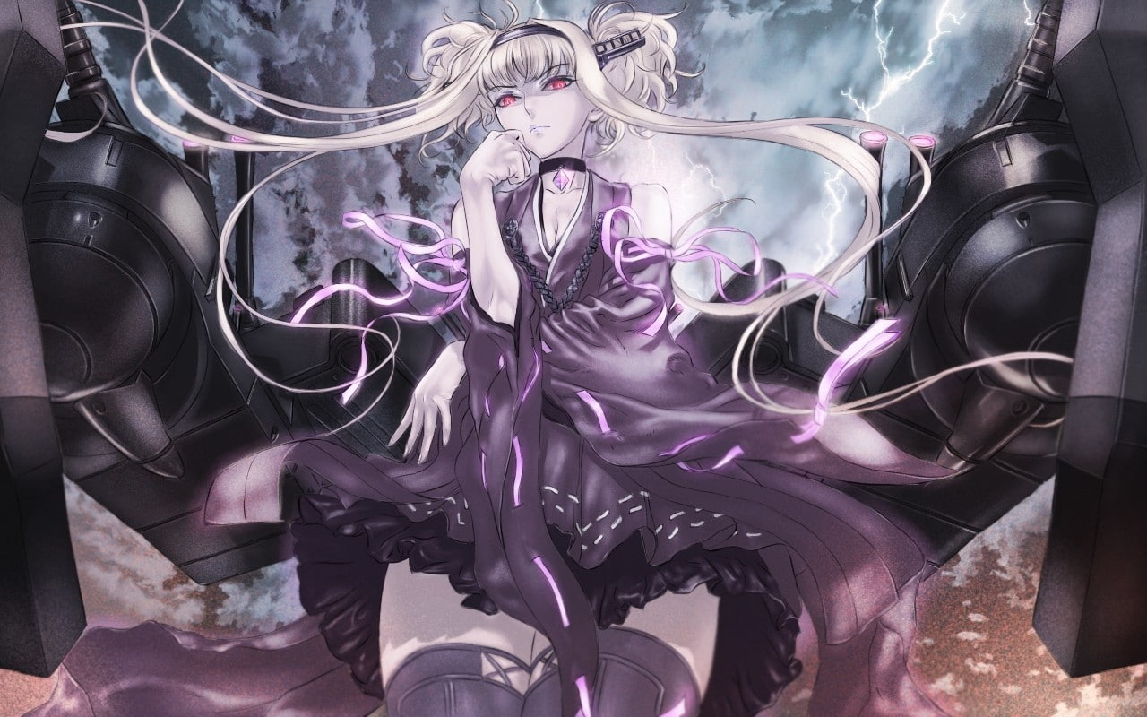 representation, no people, purple, female likeness, anime, 720P, Aoki Hagane no Arpeggio, digital composite, human representation, smoke - physical structure, HD Wallpaper