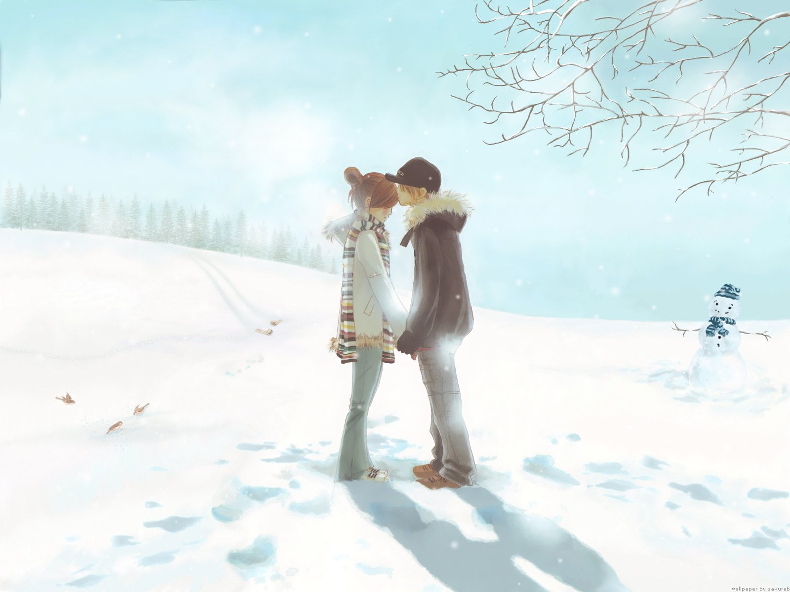 standing, nature, outdoors, adult, romance, cheerful, positive emotion, color Image, touching, 720P, young Women, people, cold - Temperature, HD Wallpaper