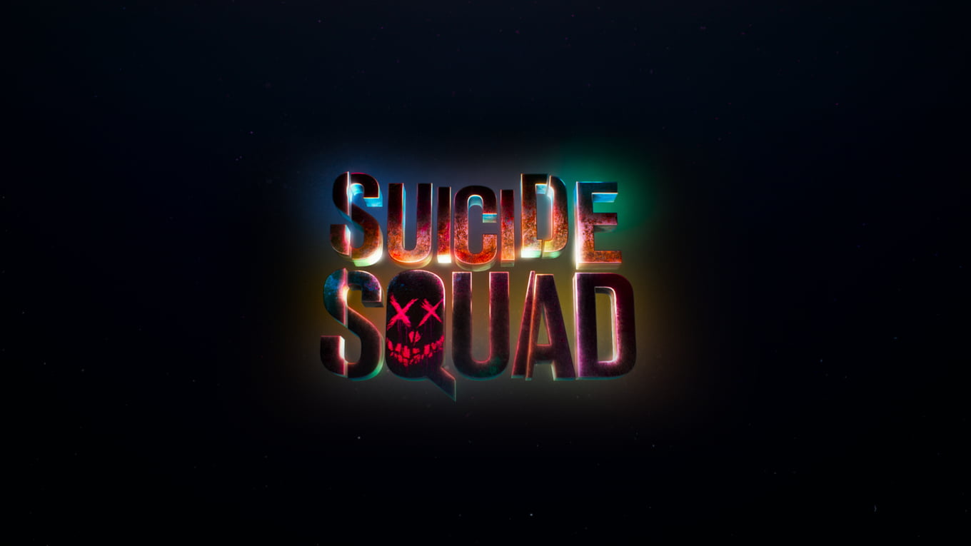food and drink, glowing, capital letter, studio shot, close-up, western script, text, suicide squad, movies, 720P, copy space, communication, logo, 2016 movies, HD Wallpaper
