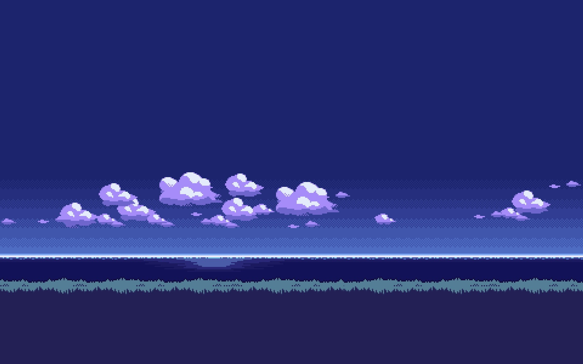 pink color, tranquil scene, environment, sea, blue, scenics - nature, studio shot, nature, beauty in nature, 1080P, water, cloud - sky, night, 8 bit, copy space, HD Wallpaper