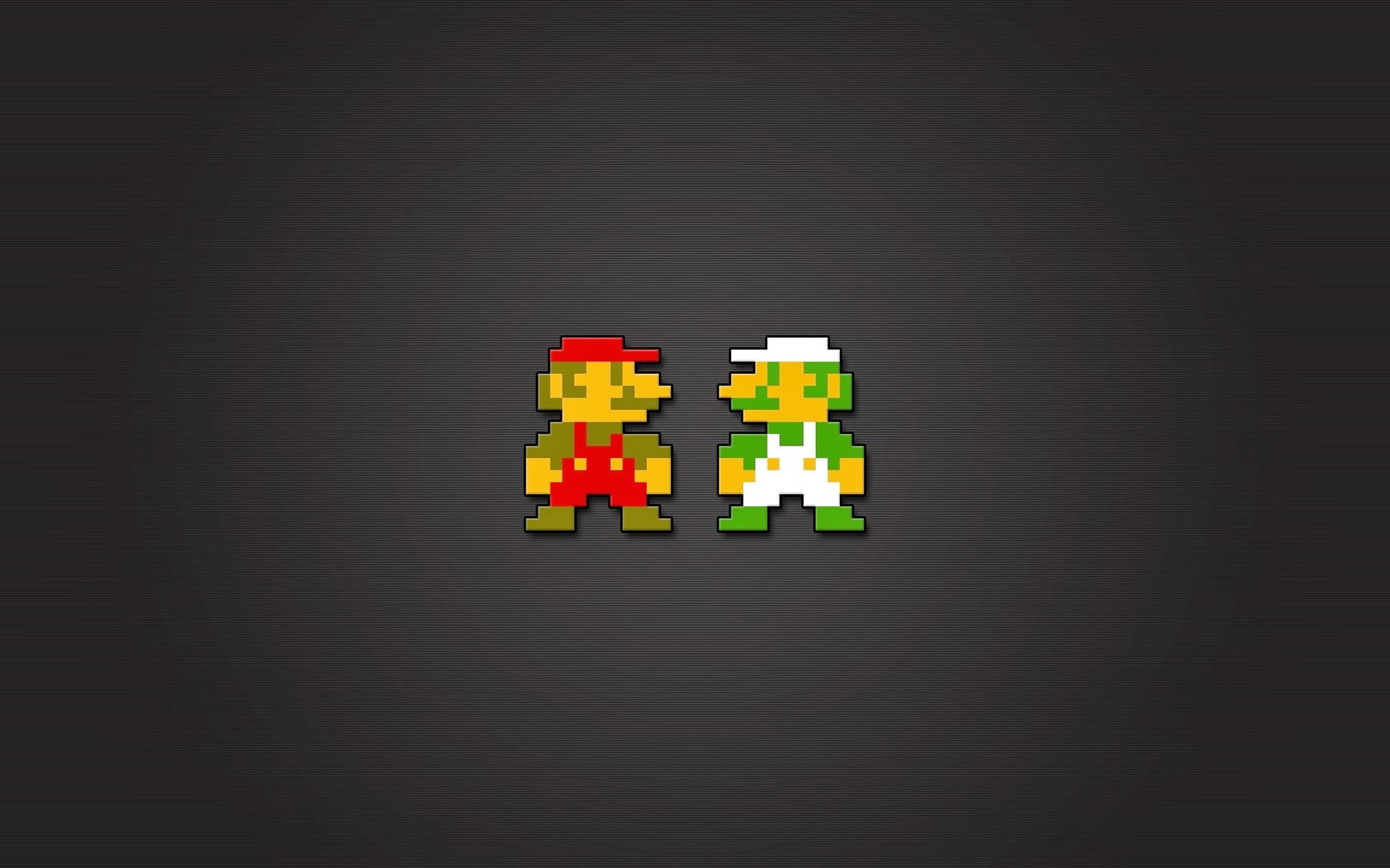 pixels, 1080P, Mario Bros., Nintendo Entertainment System, Luigi, video games, 8-bit, HD Wallpaper