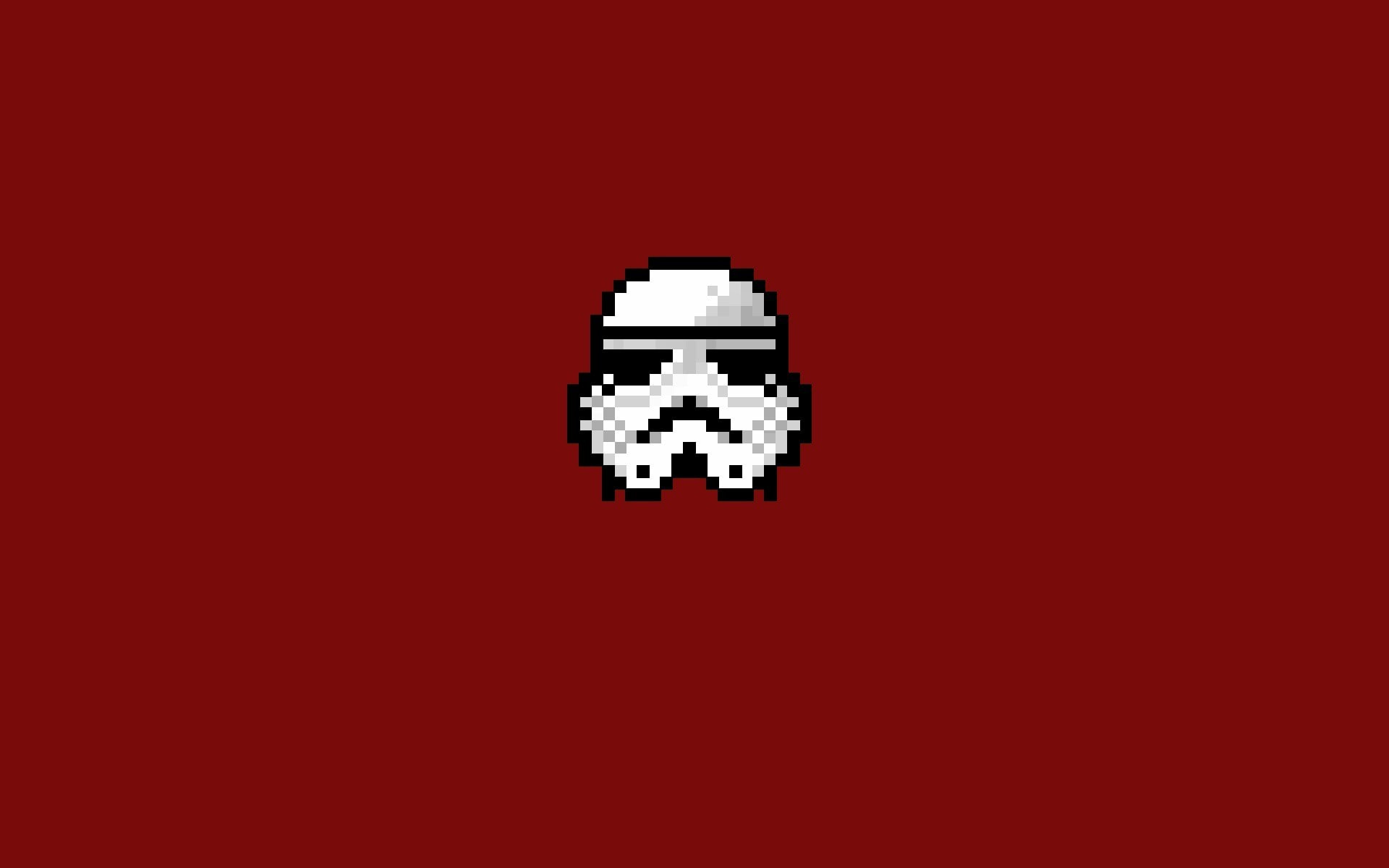 computer equipment, stormtrooper, red, journey, 8-bit, red background, cut out, pixel art, connection, technology, creativity, computer, pattern, close-up, HD Wallpaper