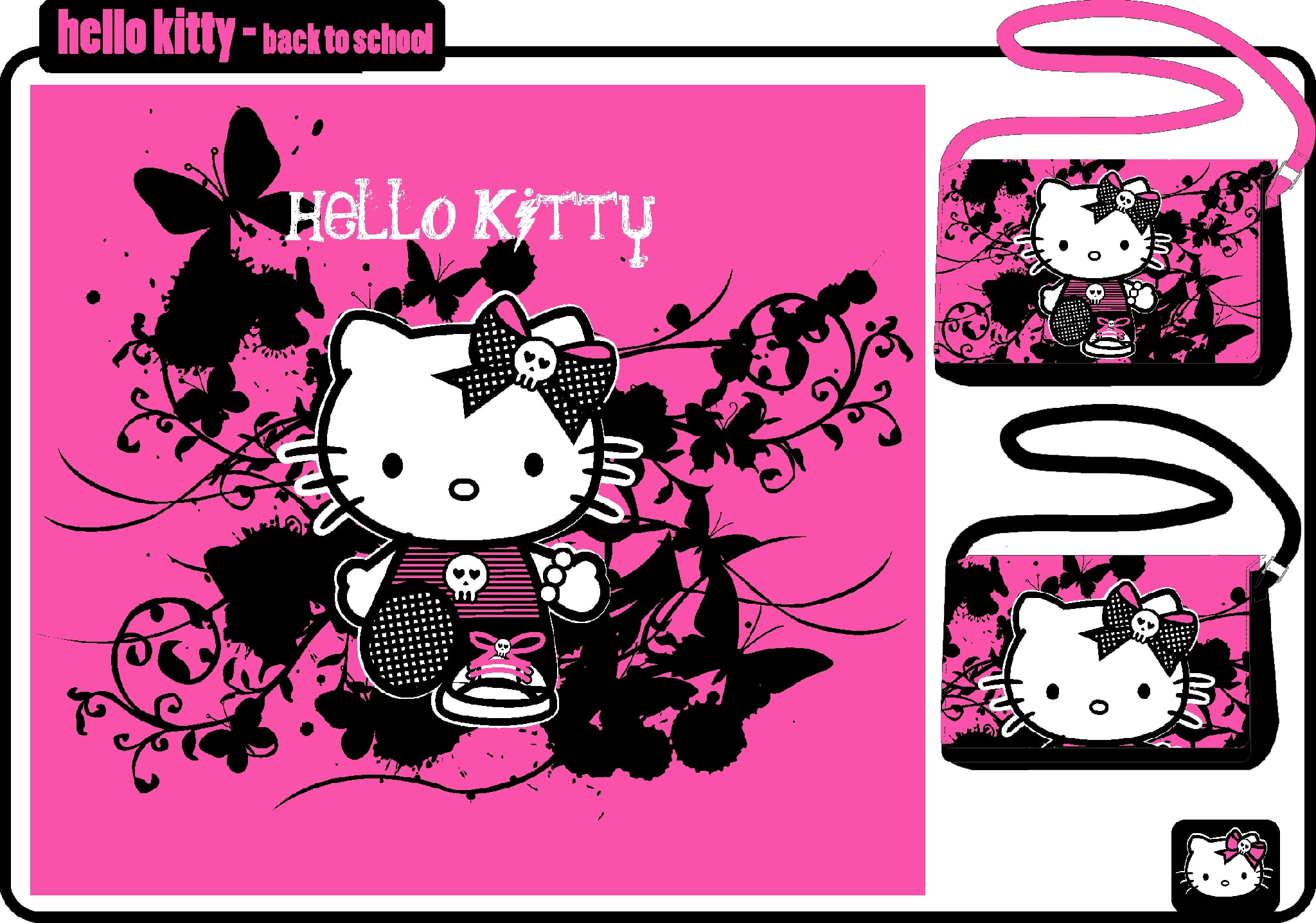 primate, close-up, hello kitty late backgrounds desktop, art and craft, pink color, body part, representation, young animal, mammal, collection, one animal, HD Wallpaper