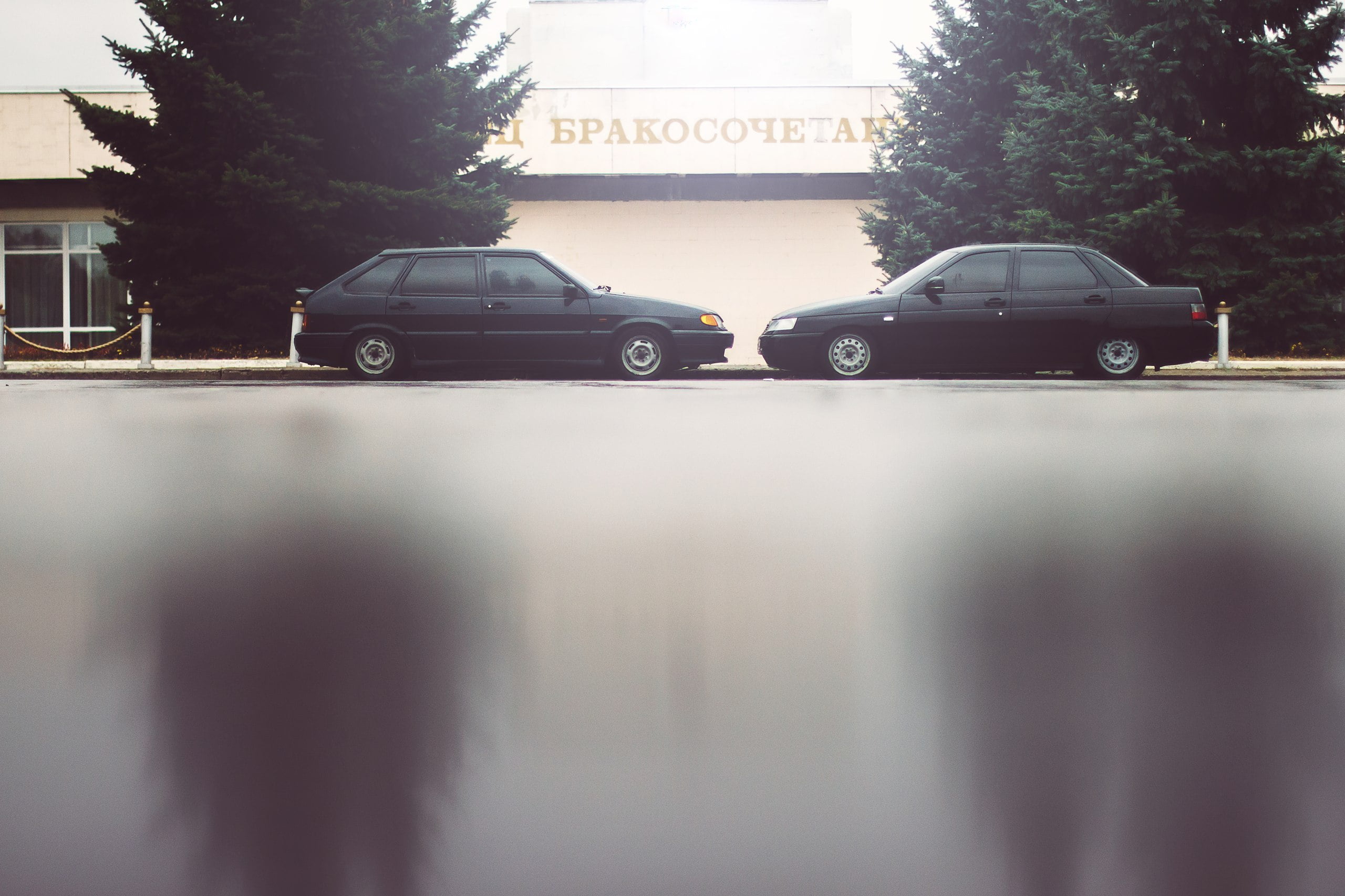 auto, Samara-2, sedan, mode of transportation, plant, hatchback, urban Scene, land Vehicle, day, no People, 2K, surface level, Lada, street, road, traffic, HD Wallpaper