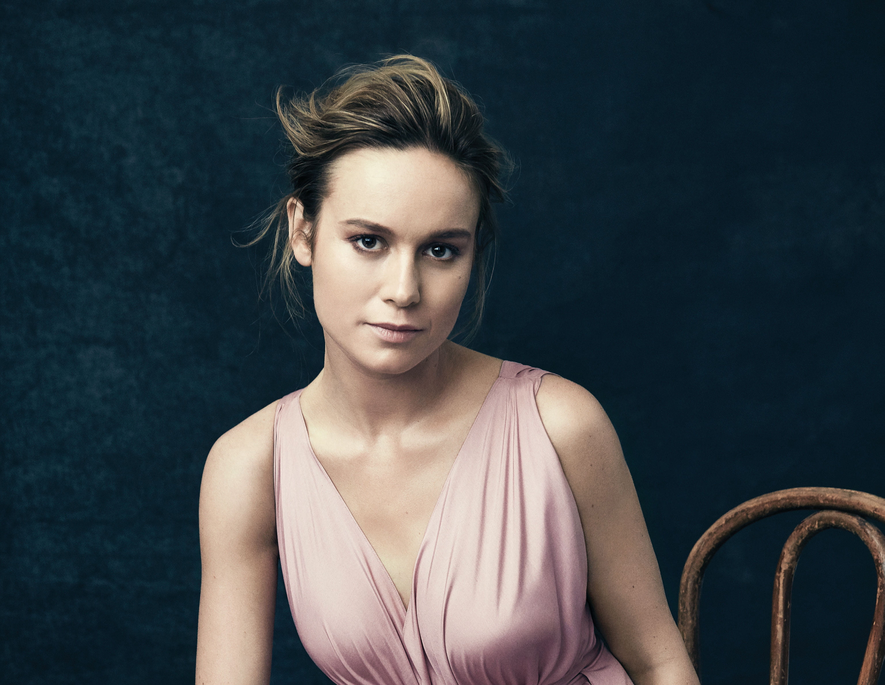 blond hair, fashion, front view, girls, young women, beautiful woman, hair, portrait, celebrities, brie larson, hd, headshot, beautiful people, looking at camera, HD Wallpaper