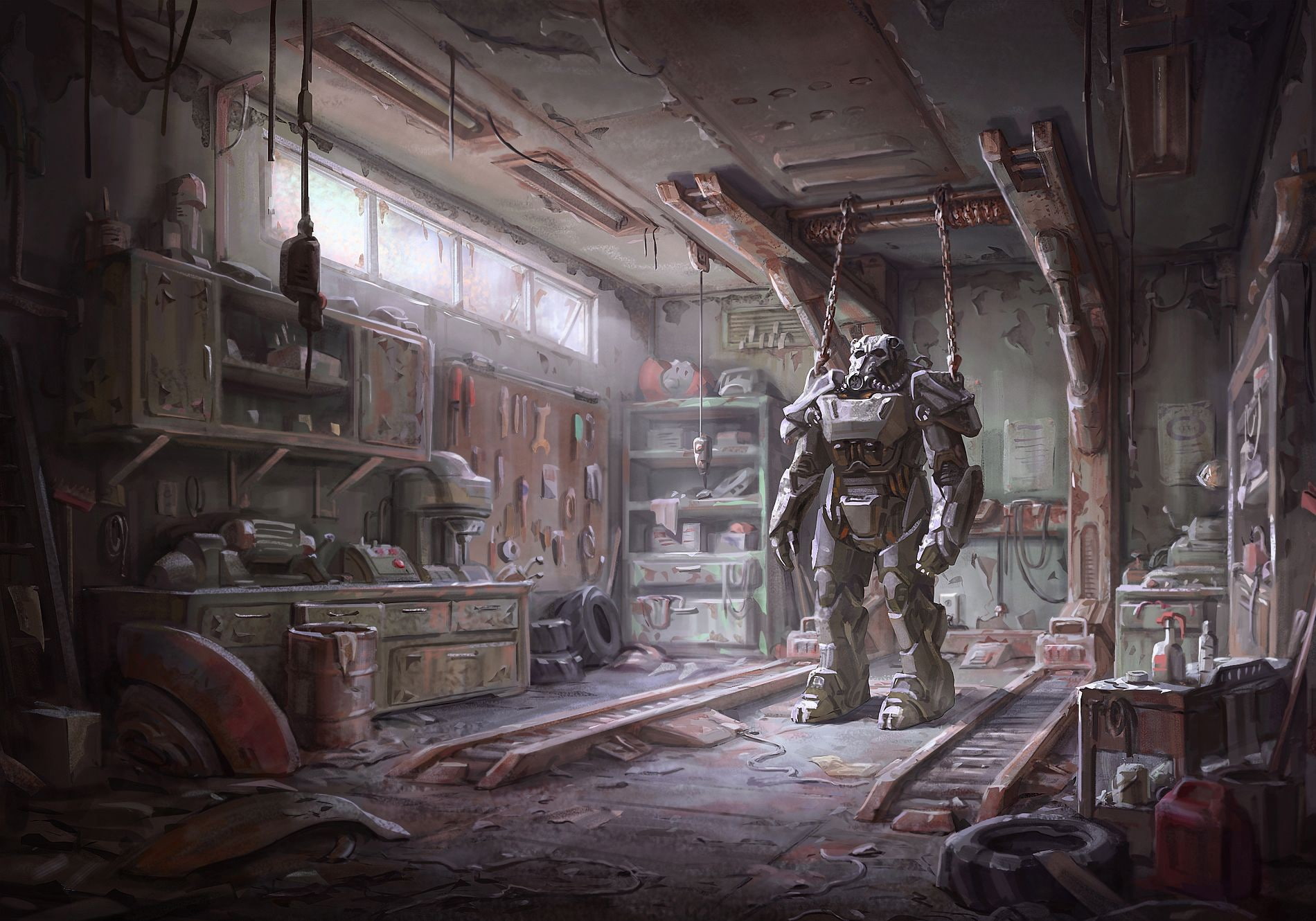 720P, armor, concept art, Brotherhood of Steel, Fallout, video games, Fallout 4, HD Wallpaper