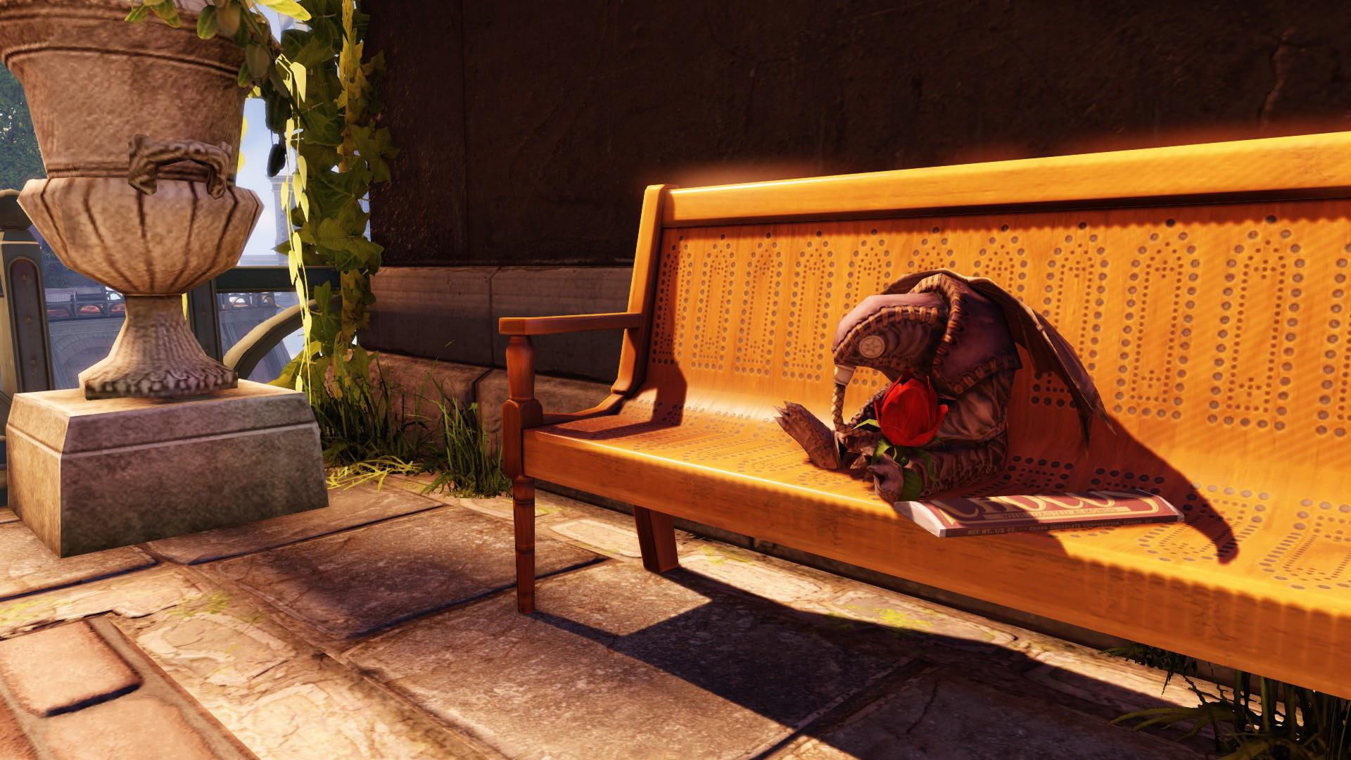 bioshock infinite, 1920x1080, sofa, 1080P, infinite, songbird, games, brown, bioshock, wooden, HD Wallpaper