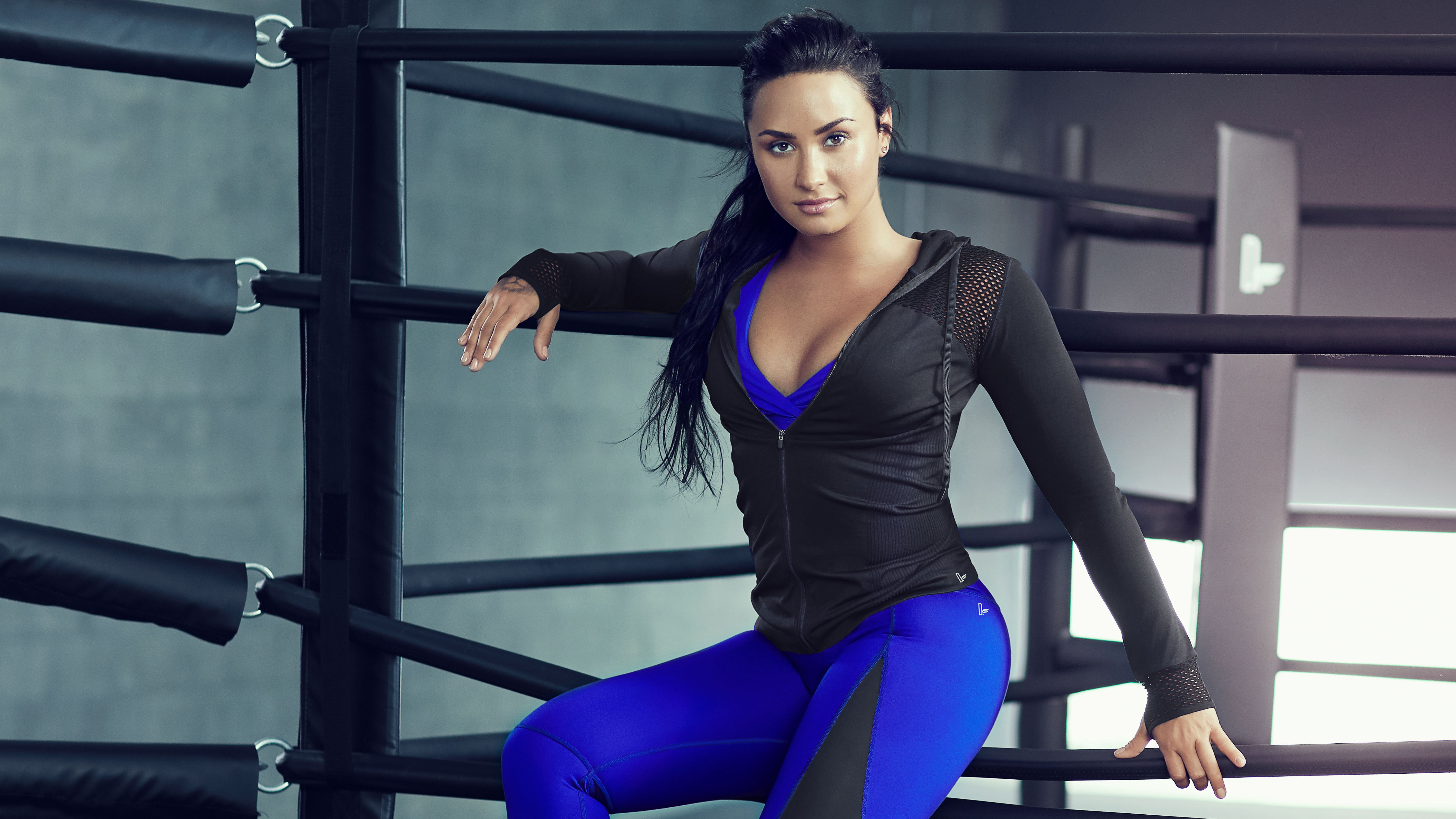 Activewear, Photoshoot, 5K, Fitness, Fabletics, 5K, Demi Lovato, 2017, HD Wallpaper