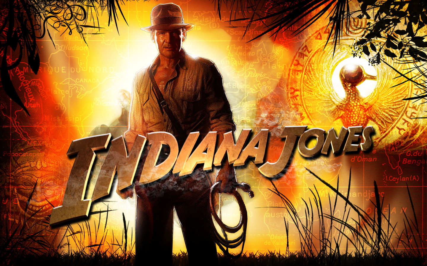 jones, indiana, adventure, 720P, man, movie, indiana jones, whip, hat, beard, HD Wallpaper