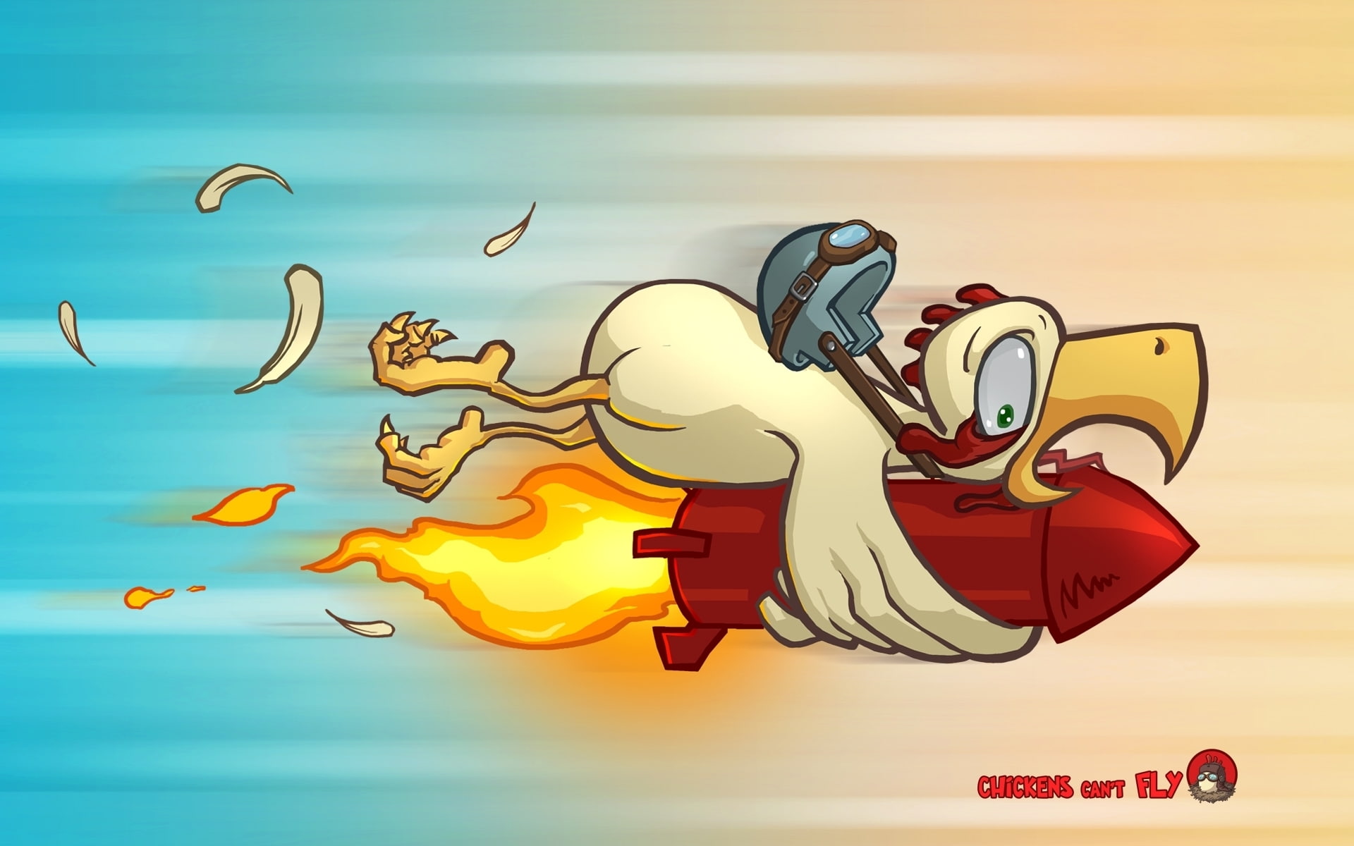 chicken, rocket, 1080P, chickens, illustration, cant, animated, game, white, fly, riding, red, HD Wallpaper