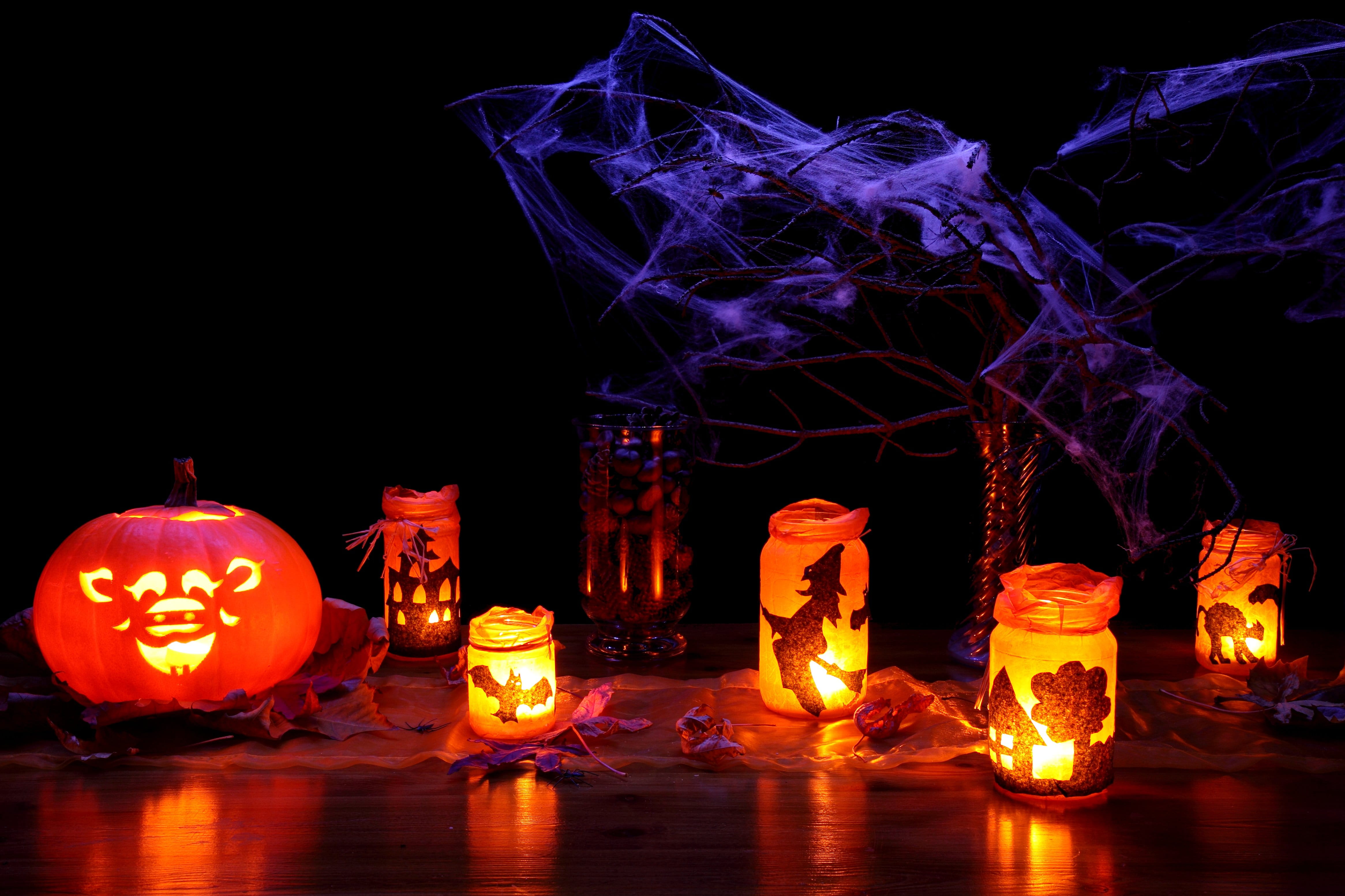 art and craft, illuminated, o, orange, lighting equipment, no people, season, craft, halloween, anthropomorphic, candles, food and drink, pumpkin, lighted, HD Wallpaper