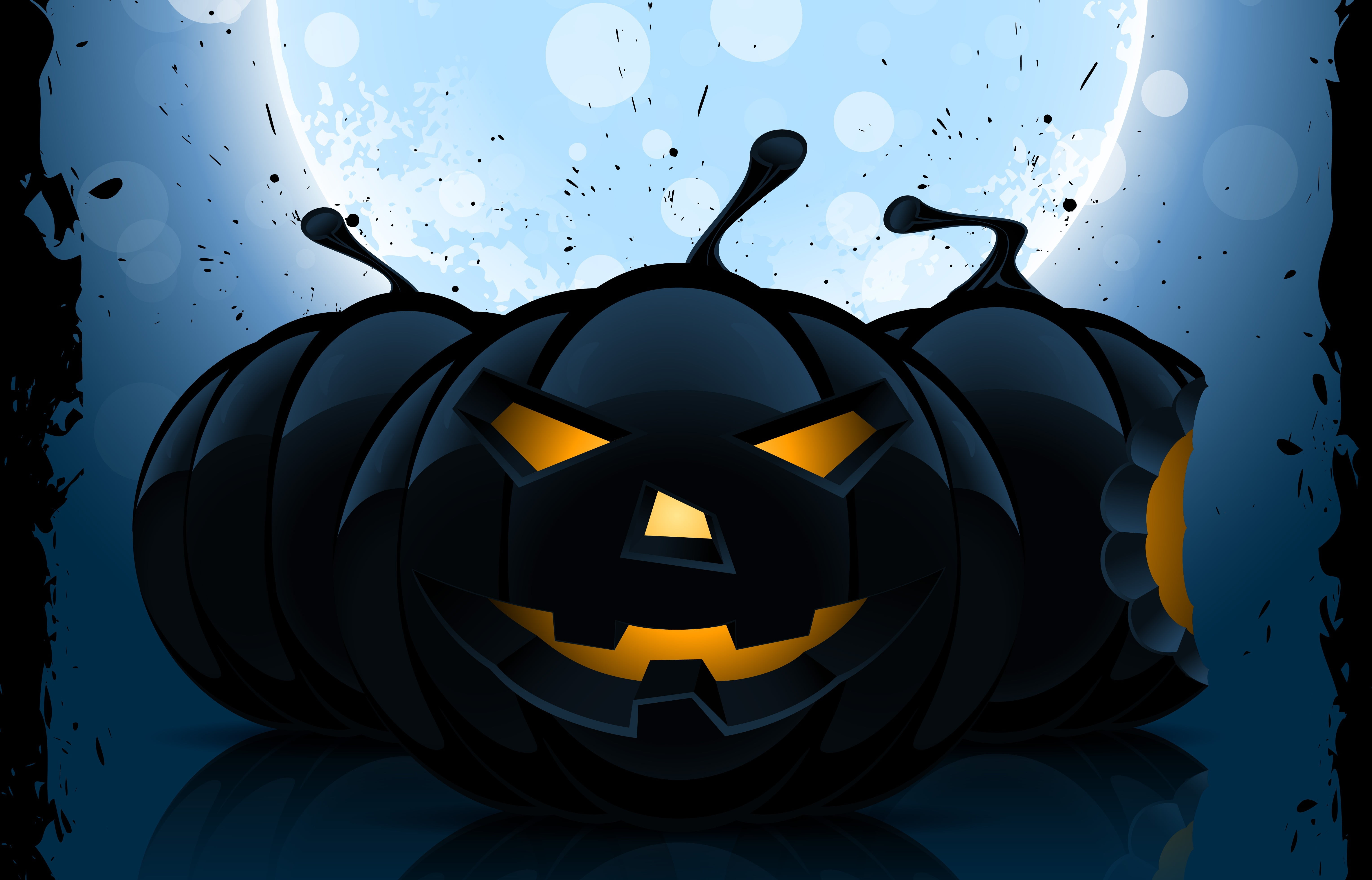 symbol, lantern, ghost, halloween, pattern, nature, smiling, jack O Lantern, blue, october, o, autumn, water, spooky, decoration, close-up, representation, HD Wallpaper