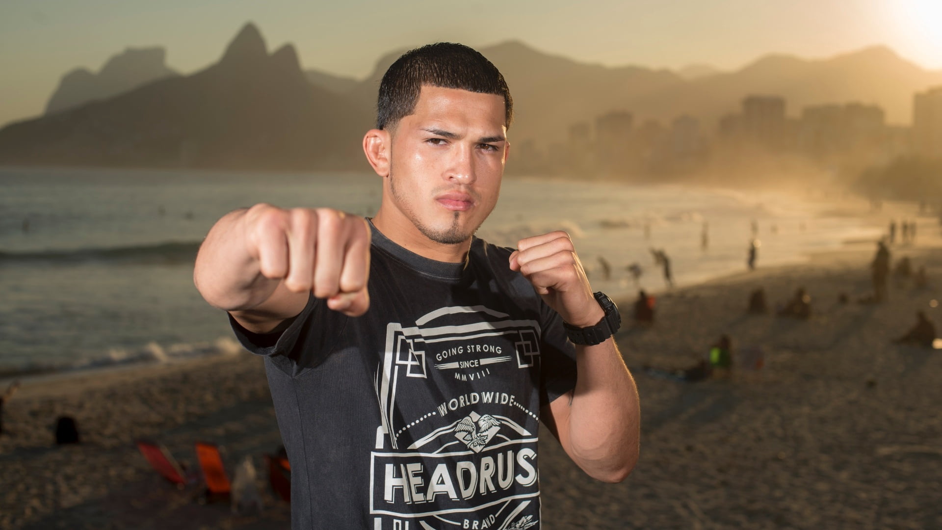 t, sky, mixed martial arts fighter, standing, front view, gray, lifestyles, portrait, males, ufc champion, sea, land, casual clothing, real people, looking at camera, HD Wallpaper