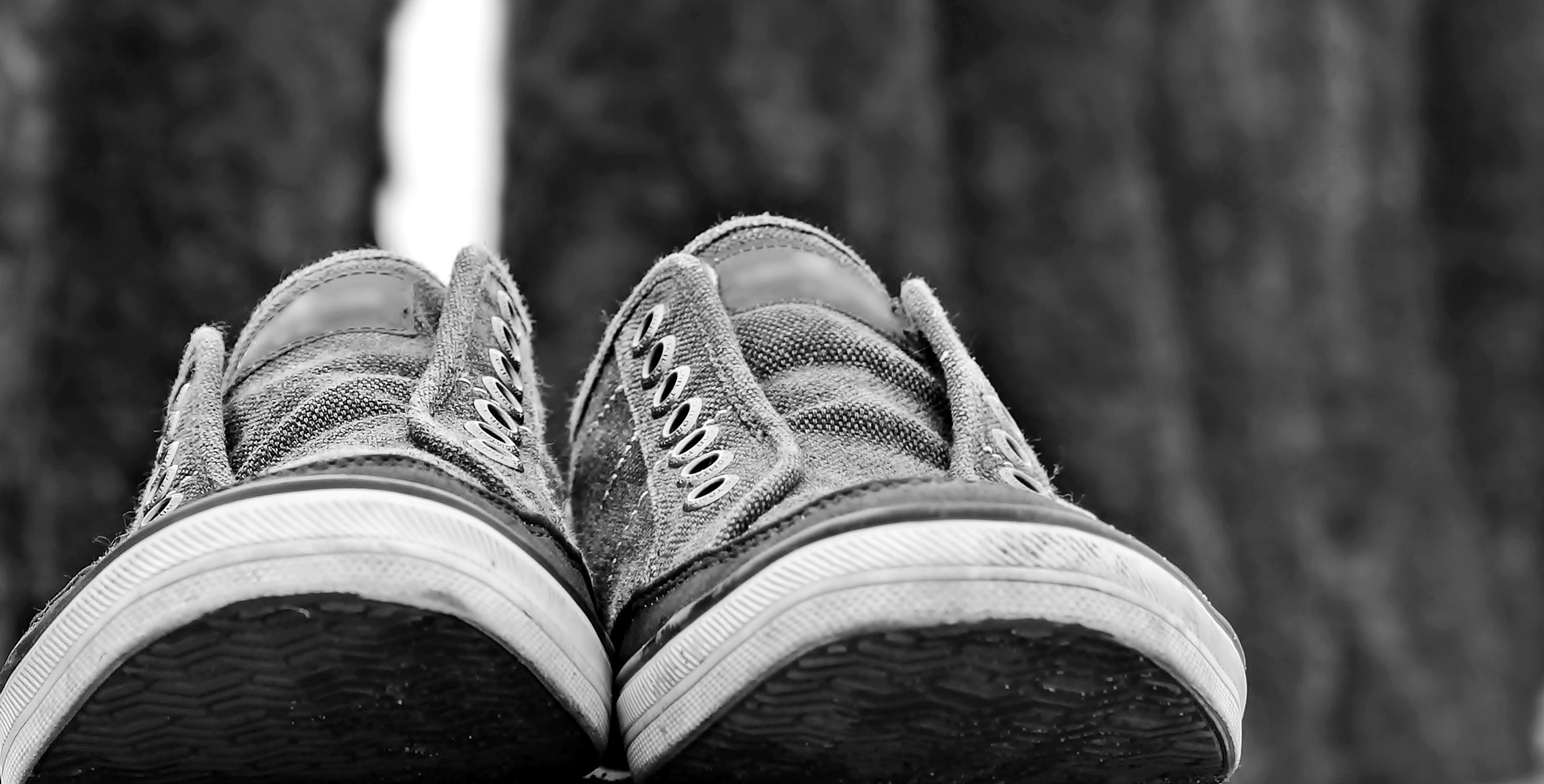 beach, still life, on wood, selective, photography, land, close-up, pair, warm clothing, shoes, laces, white, human body part, leisure activity, personal perspective, HD Wallpaper