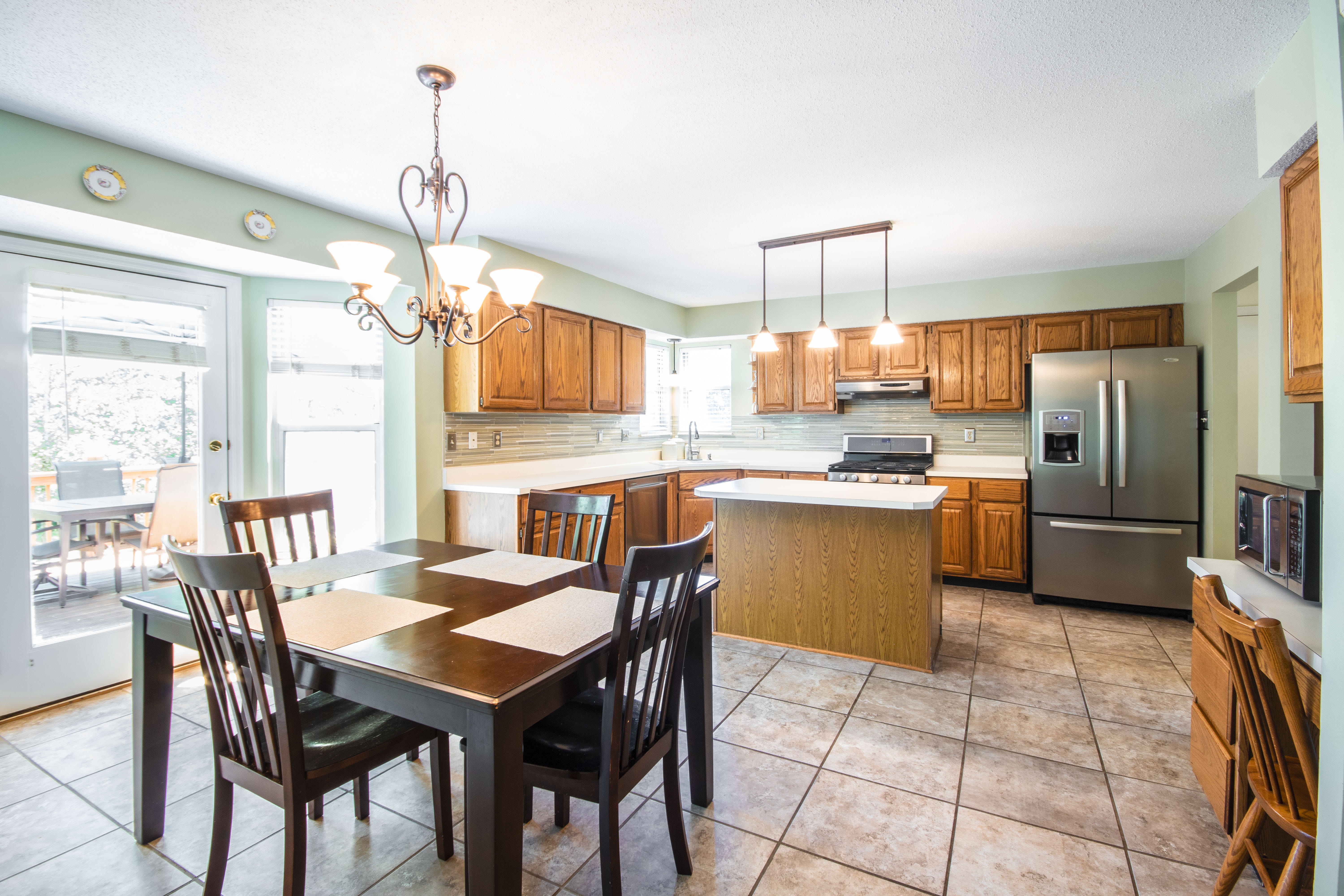 lighting equipment, kitchenware, home showcase interior, chairs, ceiling, modular, floor, interior, home appliance, faucet, indoors, light, sunlight, tiled floor, HD Wallpaper