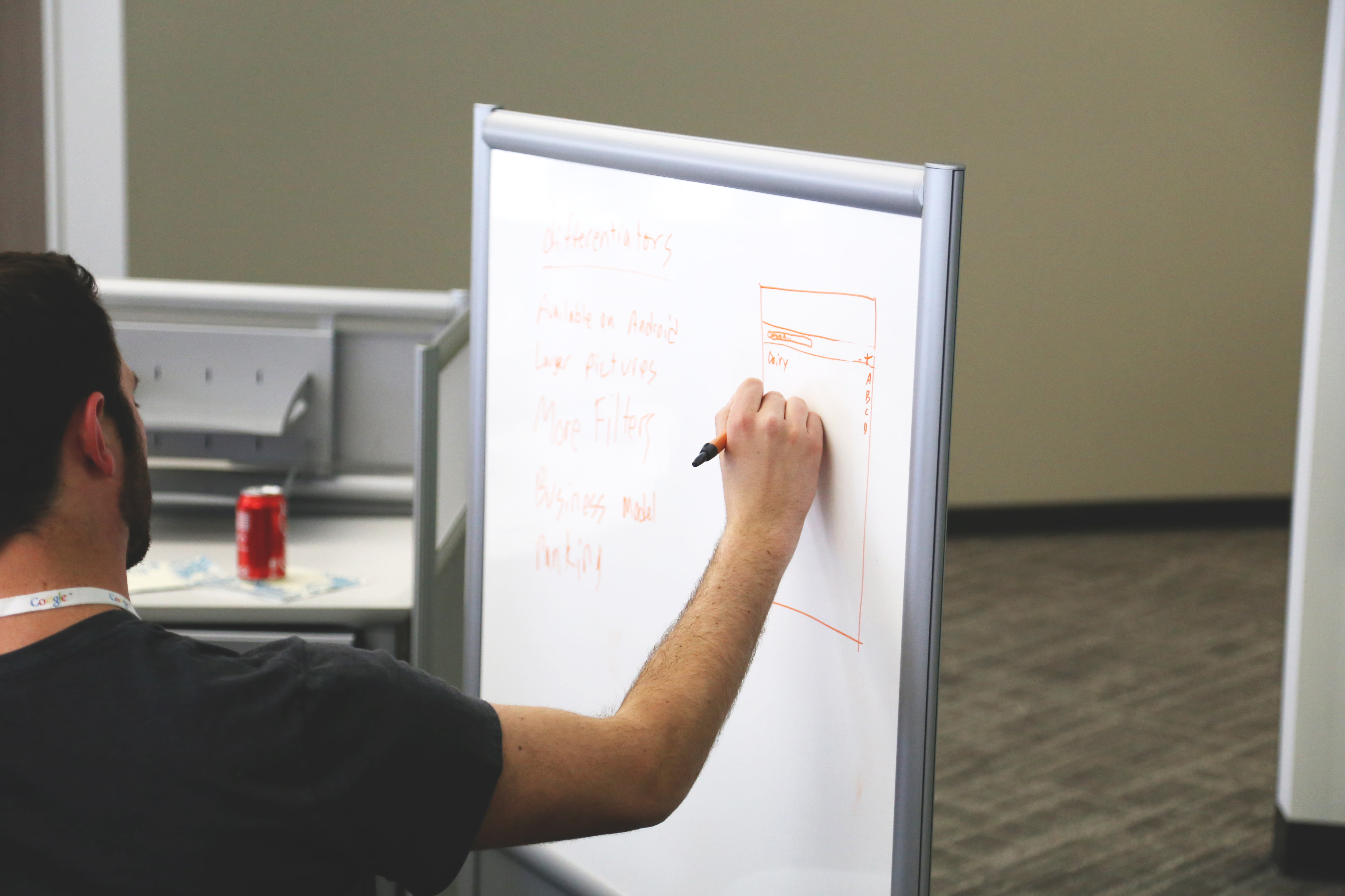 planning, indoors, rear view, business, inside, one person, whiteboard, mid adult men, working, one man only, males, board, technology, 5K, white, art and craft, HD Wallpaper