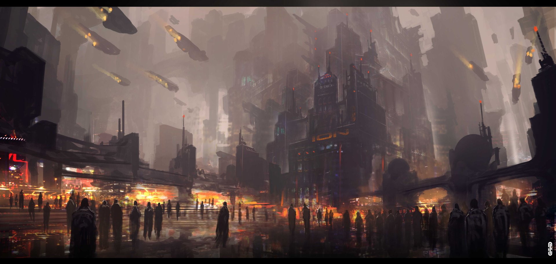 science fiction, cyber, cyberpunk, fantasy art, digital art, 1080P, HD Wallpaper
