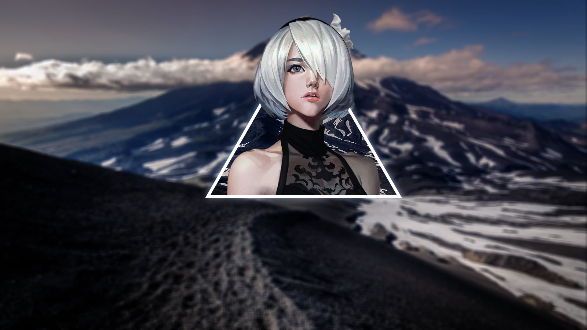 picture-in-picture, 1080P, Yorha unit no.2 type b, Nier: Automata, HD Wallpaper
