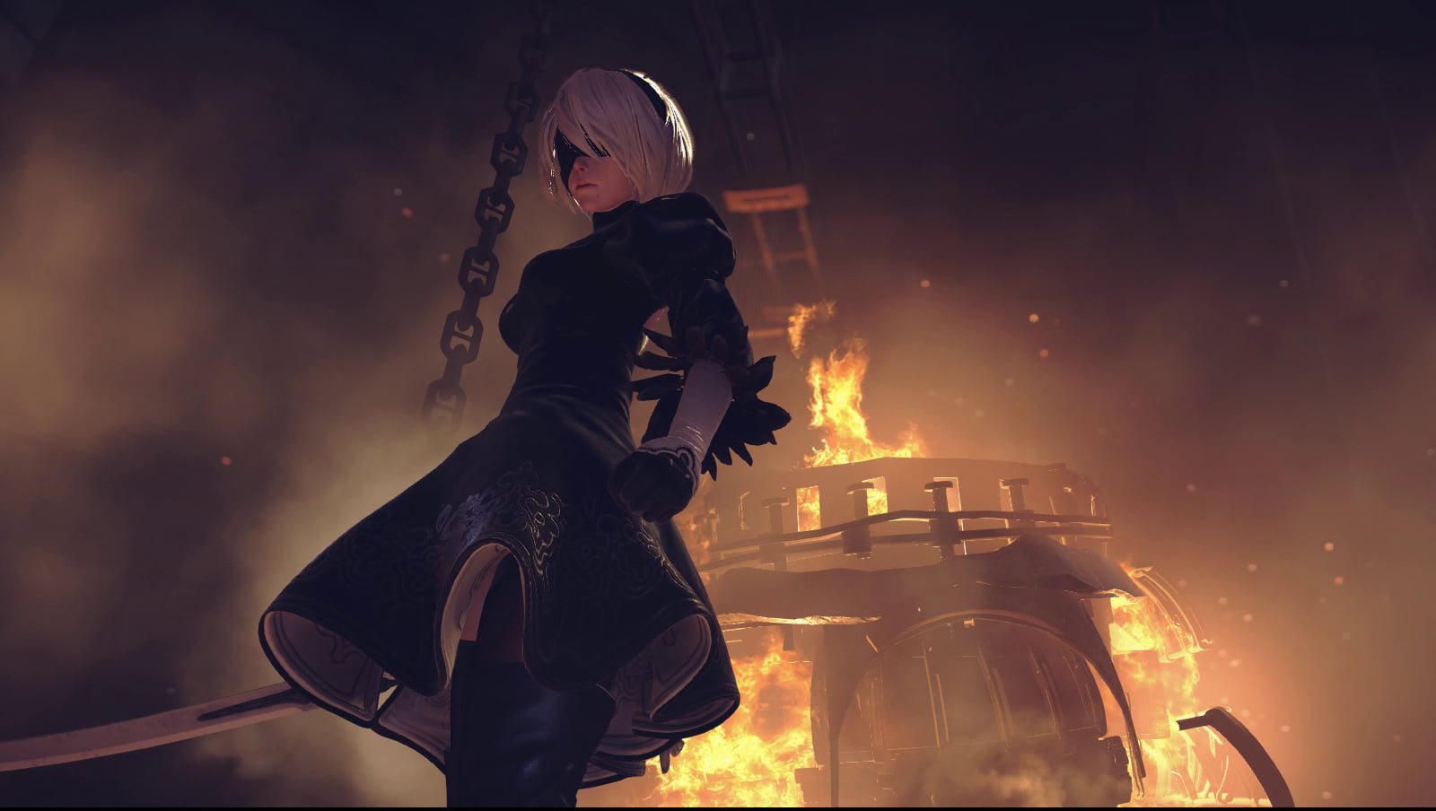 YoRHa 2B, 720P, Nier: Automata, screen shot, Yorha unit no.2 type b, HD Wallpaper
