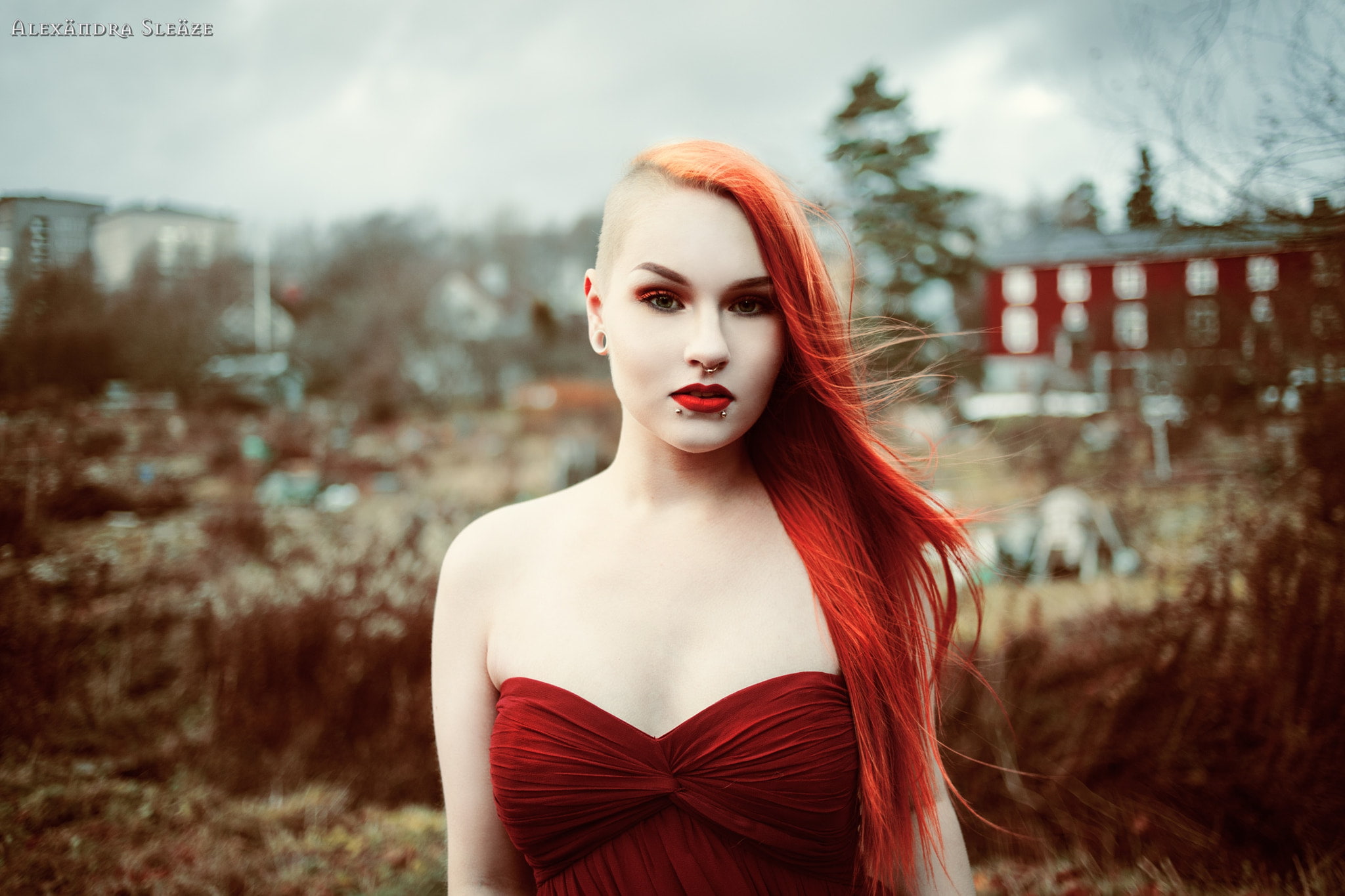 500px, makeup, long hair, 1080P, sidecut, portrait, women, women outdoors, HD Wallpaper