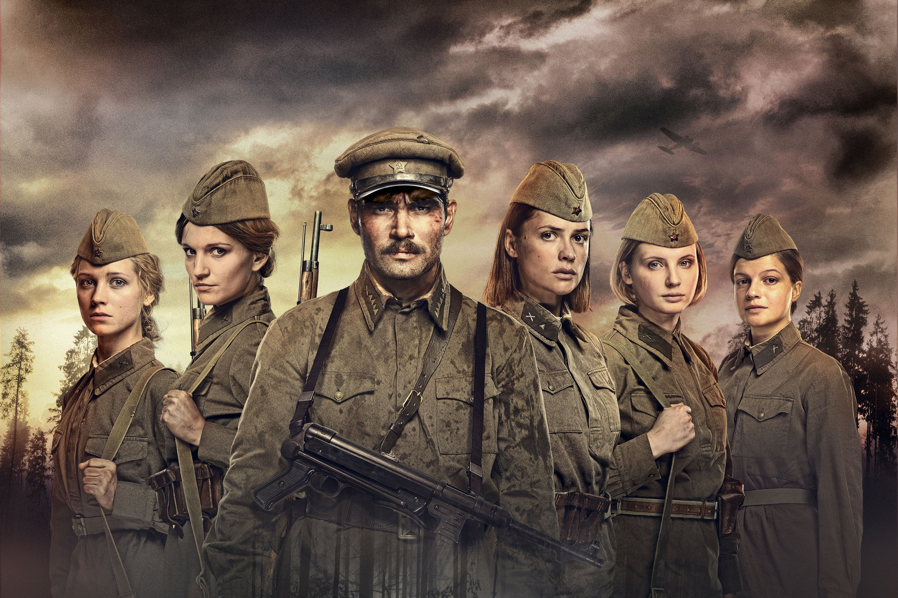group of people, former Soviet Union, portrait, machine, MP-40, camouflage, world War II, warrior, military, looking at camera, army, veteran, infantry, HD Wallpaper