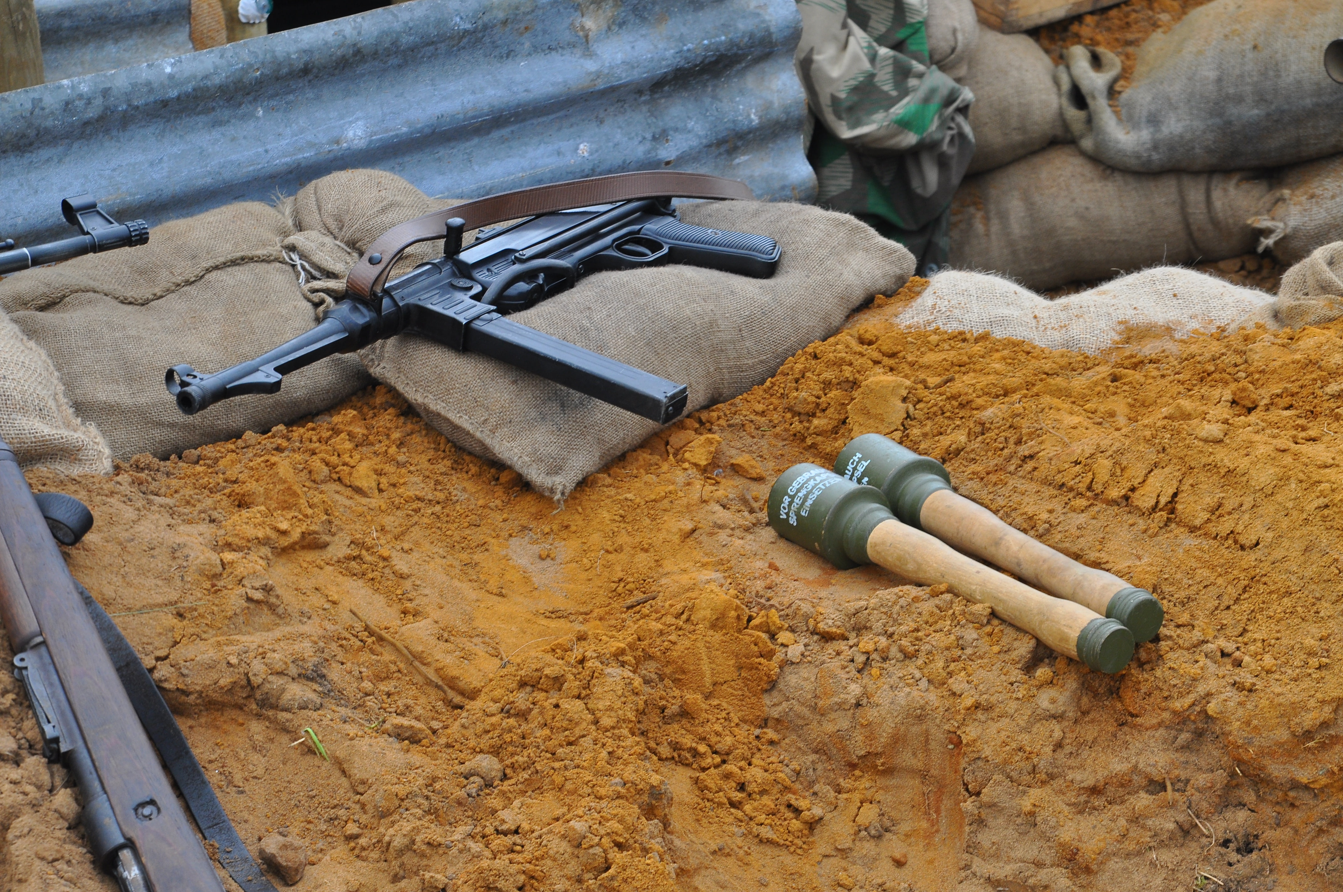 the gun, 4K, MP 38/40, Germany, infantry grenades, HD Wallpaper