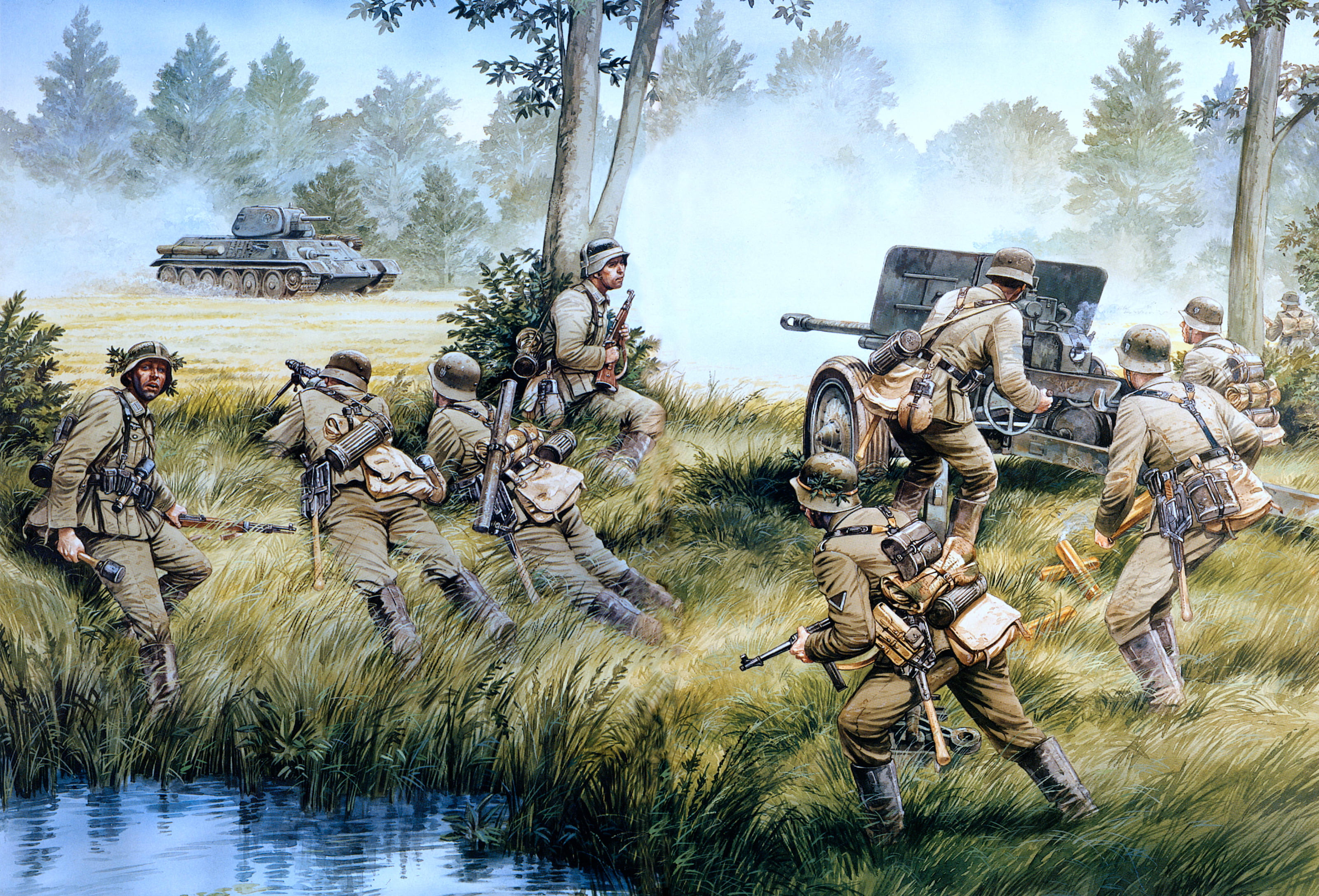 illustration, mode of transportation, rifle, tank, special Forces, special, transportation, power, army, war, plant, conflict, army Soldier, military, uSA, HD Wallpaper