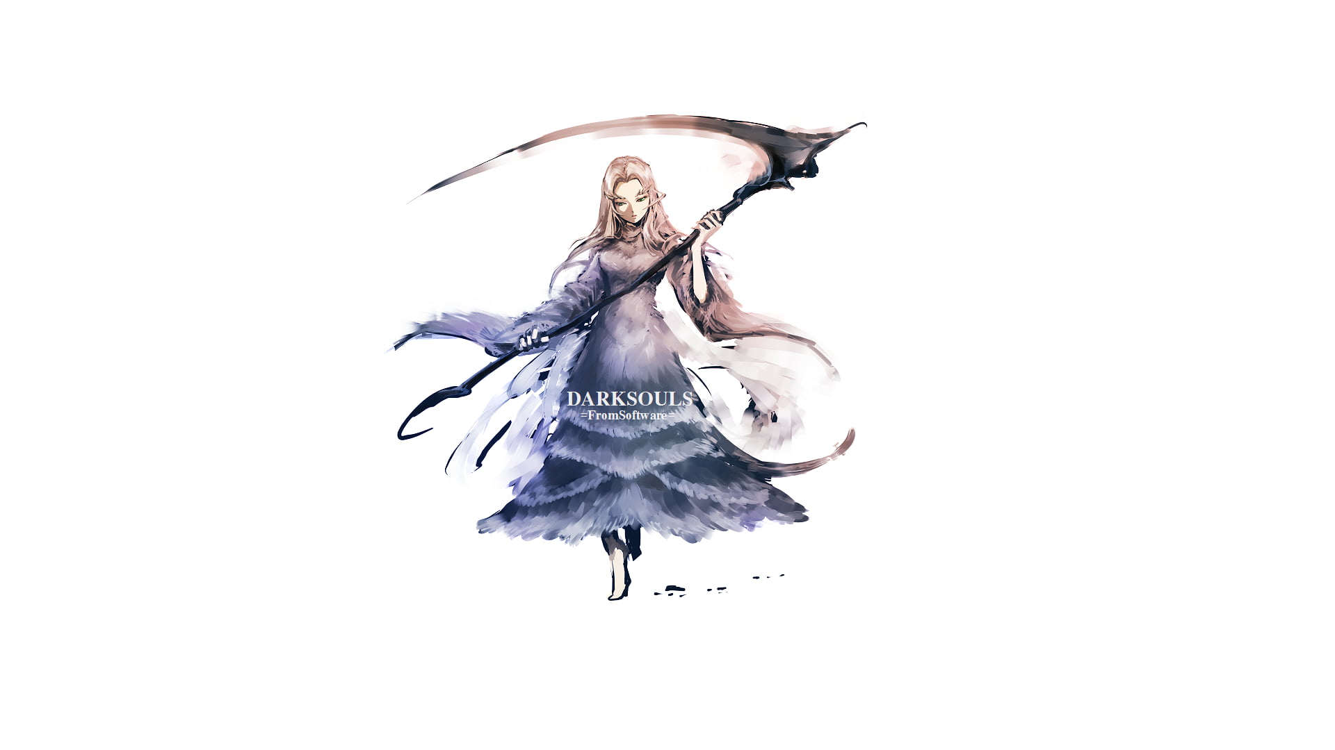 copy space, scythe, video games, woman, digital composite, character, studio shot, angel, women, people, young women, costume, clear sky, lifestyles, hair, HD Wallpaper