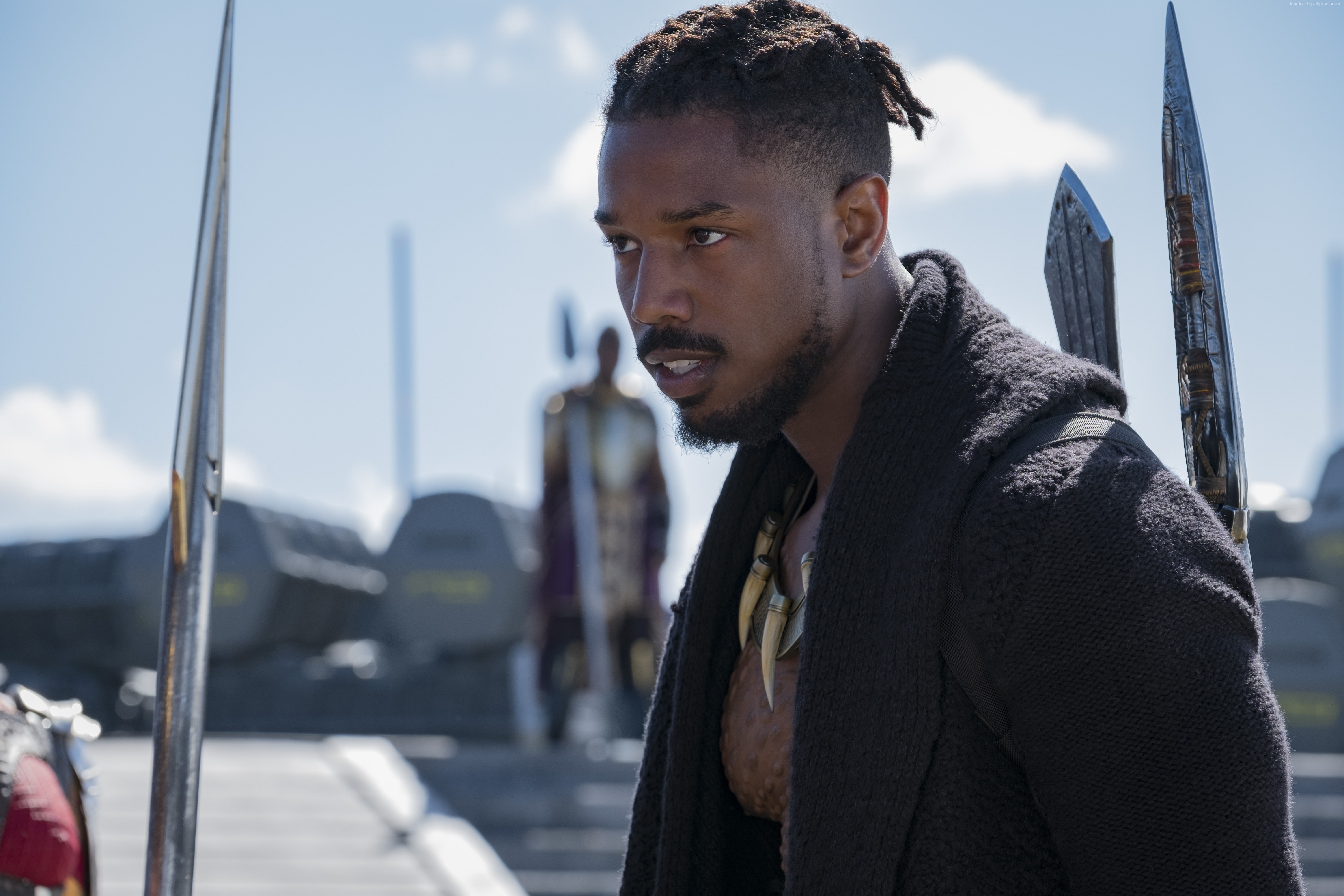 4K, 5K, Michael B. Jordan, Black Panther, HD Wallpaper
