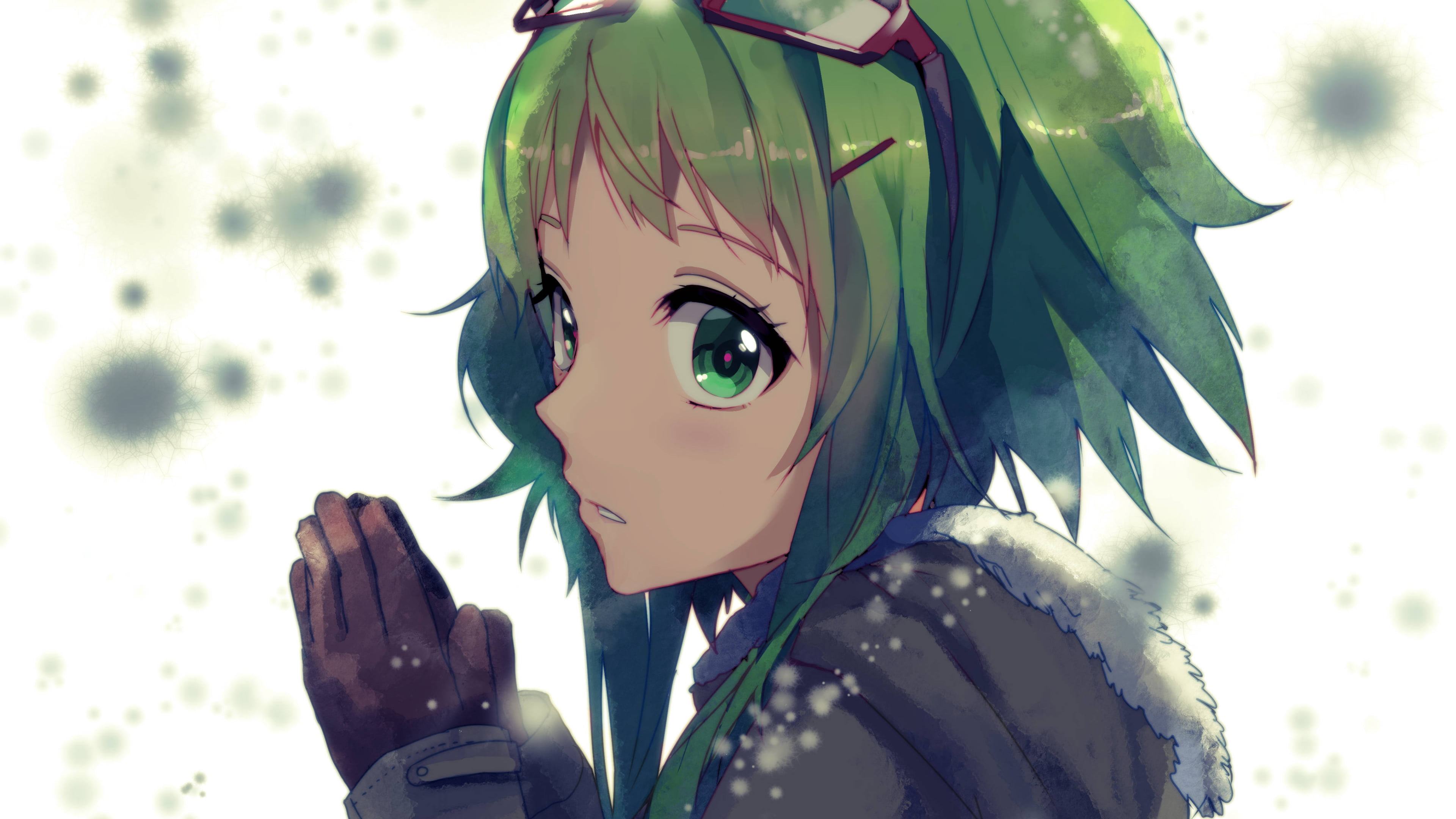 girls, winter, anime, 4K, outdoors, real people, young Adult, unrecognizable person, teenager, females, smiling, nature, one Person, portrait, teenage Girls, HD Wallpaper