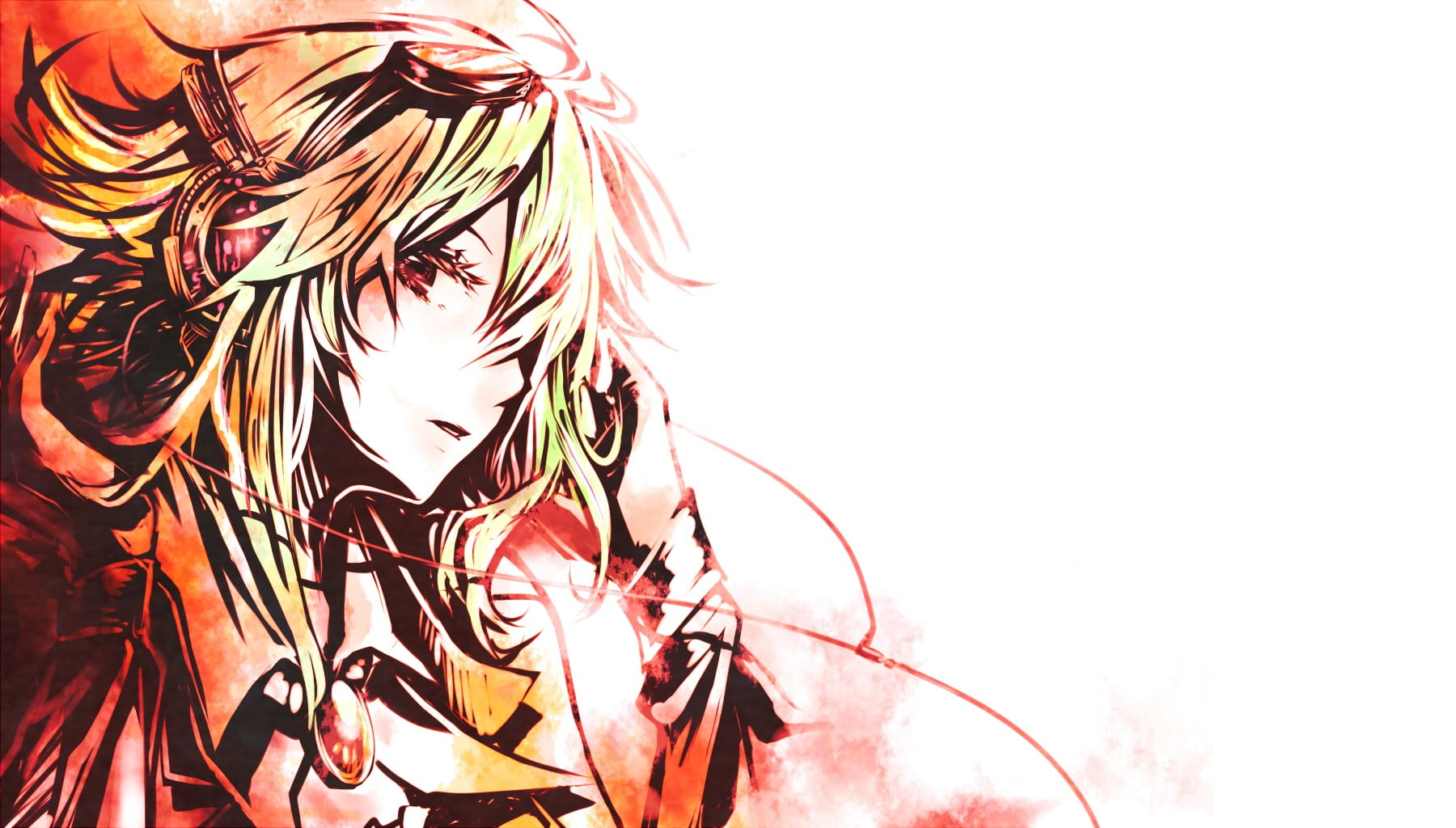 close-up, no people, floral pattern, Vocaloid, indoors, yellow, 720P, haired, anime, creativity, multi colored, character, low angle view, cut out, decoration, HD Wallpaper
