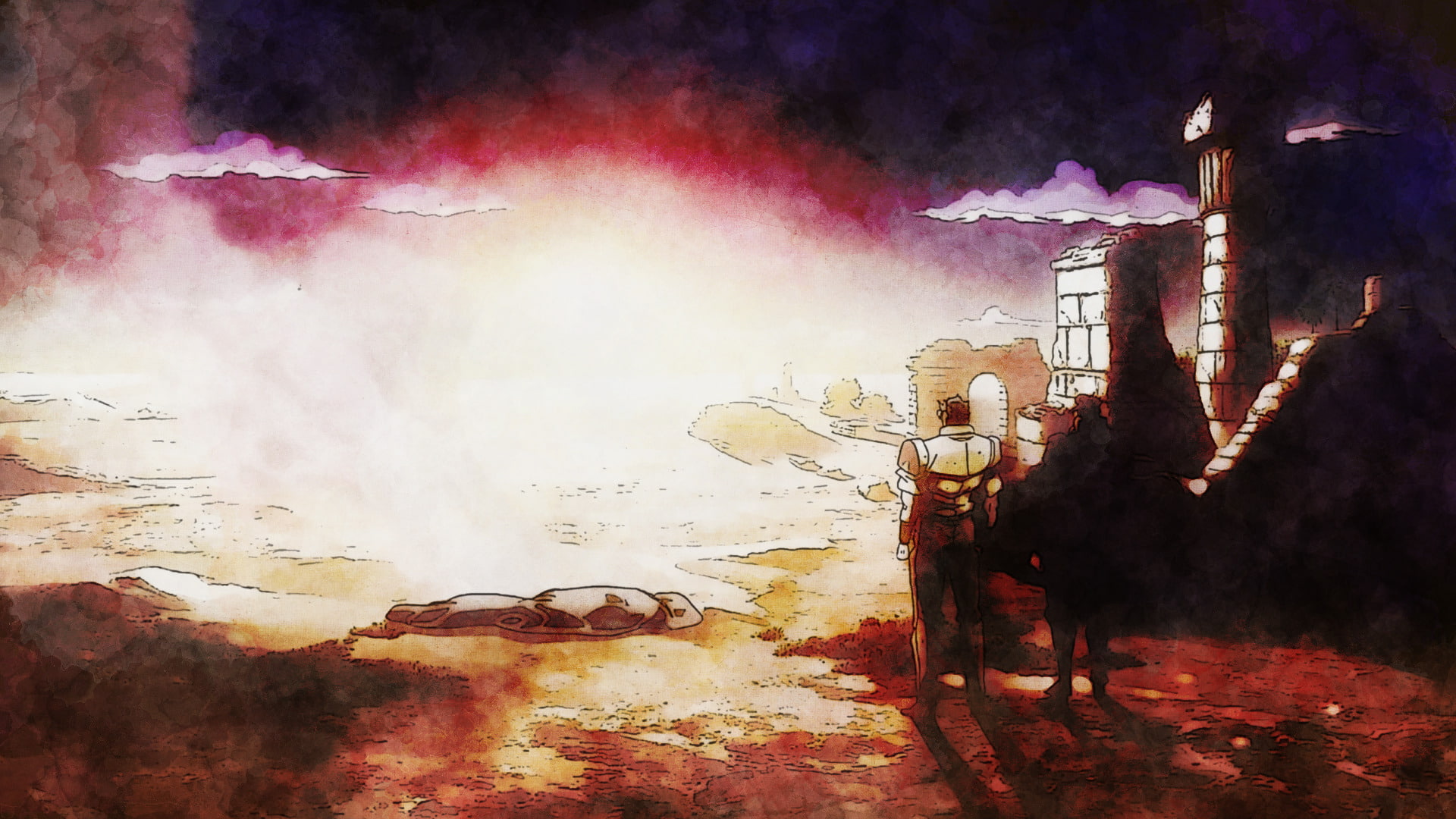 Anime, Joseph Joestar, 1080P, Jojos Bizarre Adventure, Jotaro Kujo, HD Wallpaper